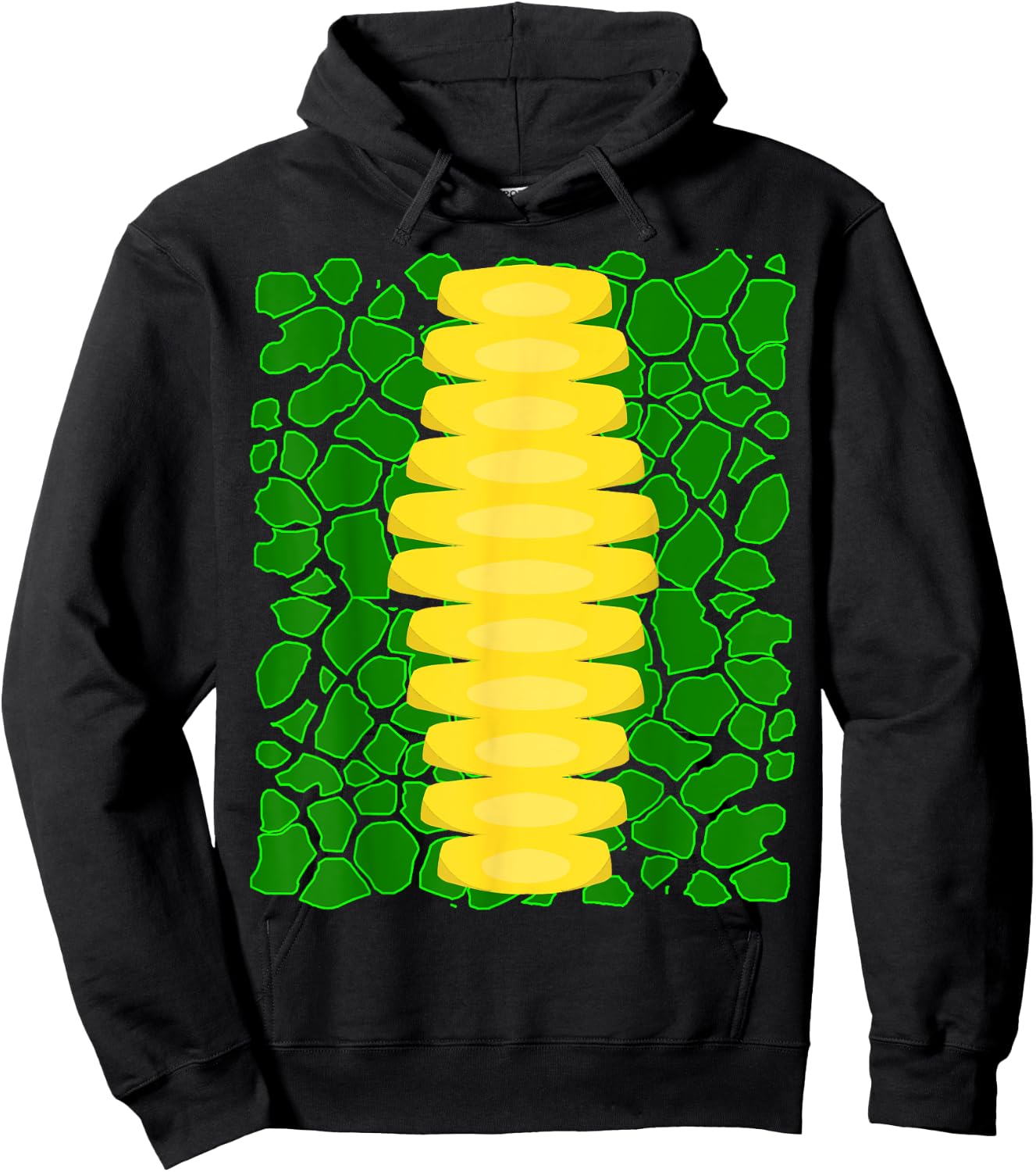 Dragon Costume Green Reptile Skin Pattern Print Hoodie - Hoodie | Black