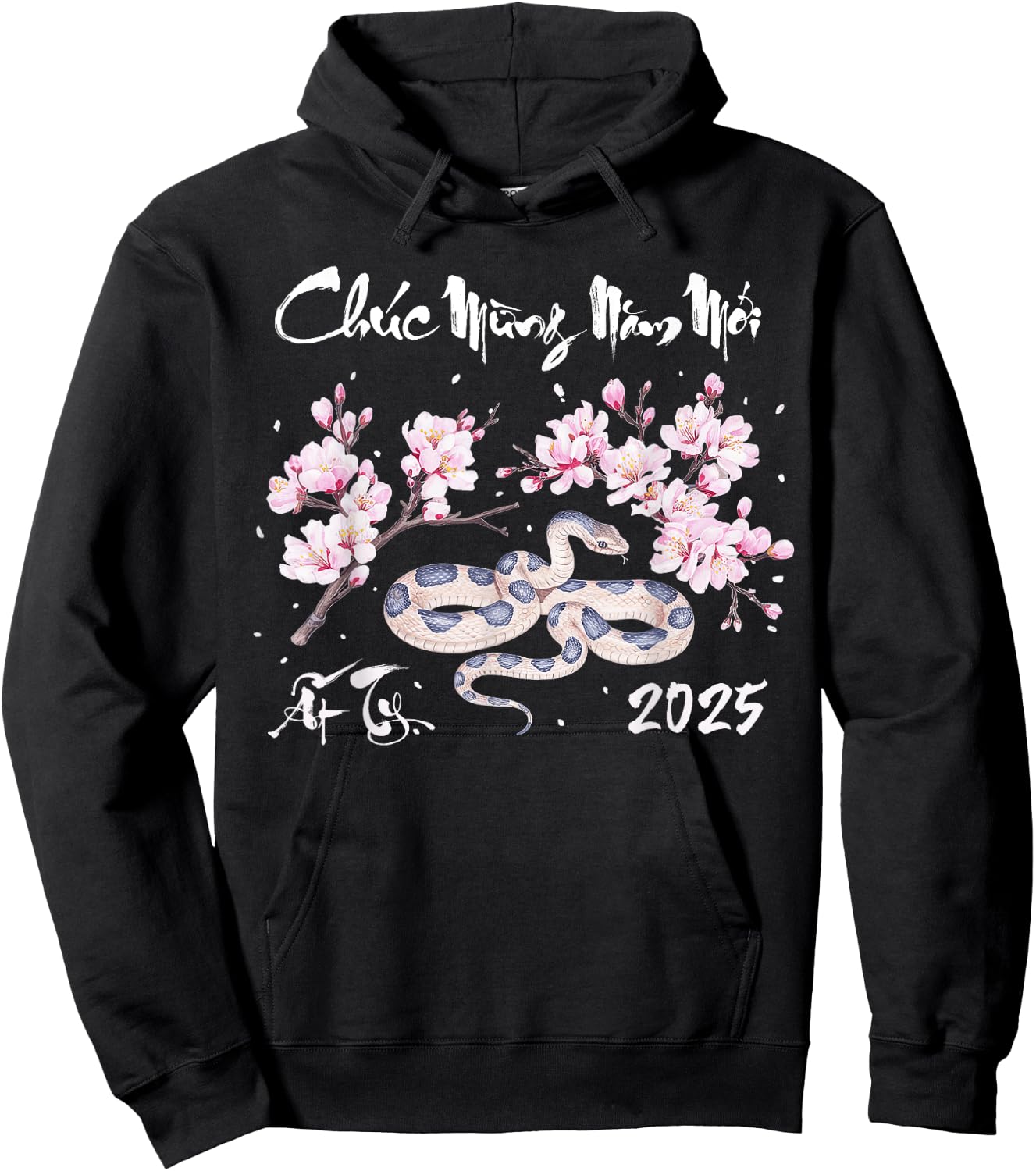 Vietnamese New Year 2025 Year Of Snake Chuc Mung Nam Moi Hoodie - Hoodie | Black