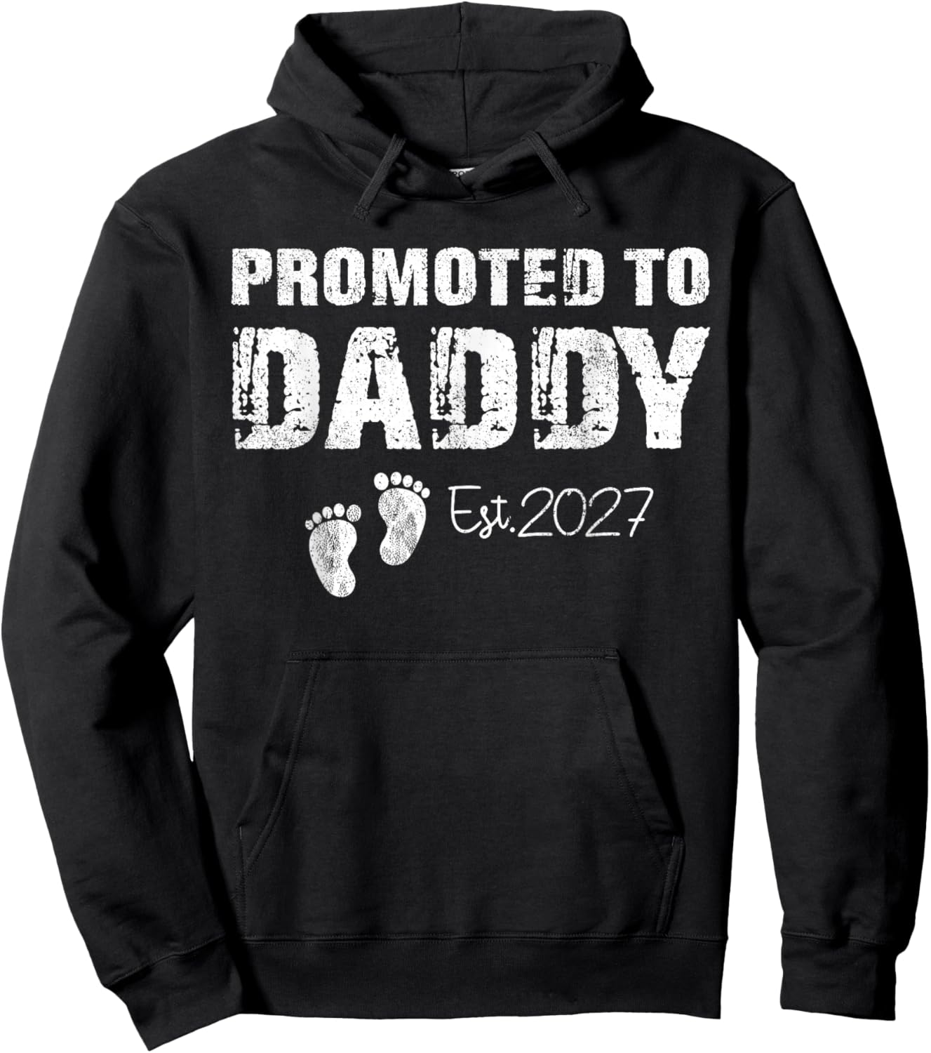 Promoted to Daddy 2027 Funny for new dad First Time dad Hoodie - Hoodie | Black
