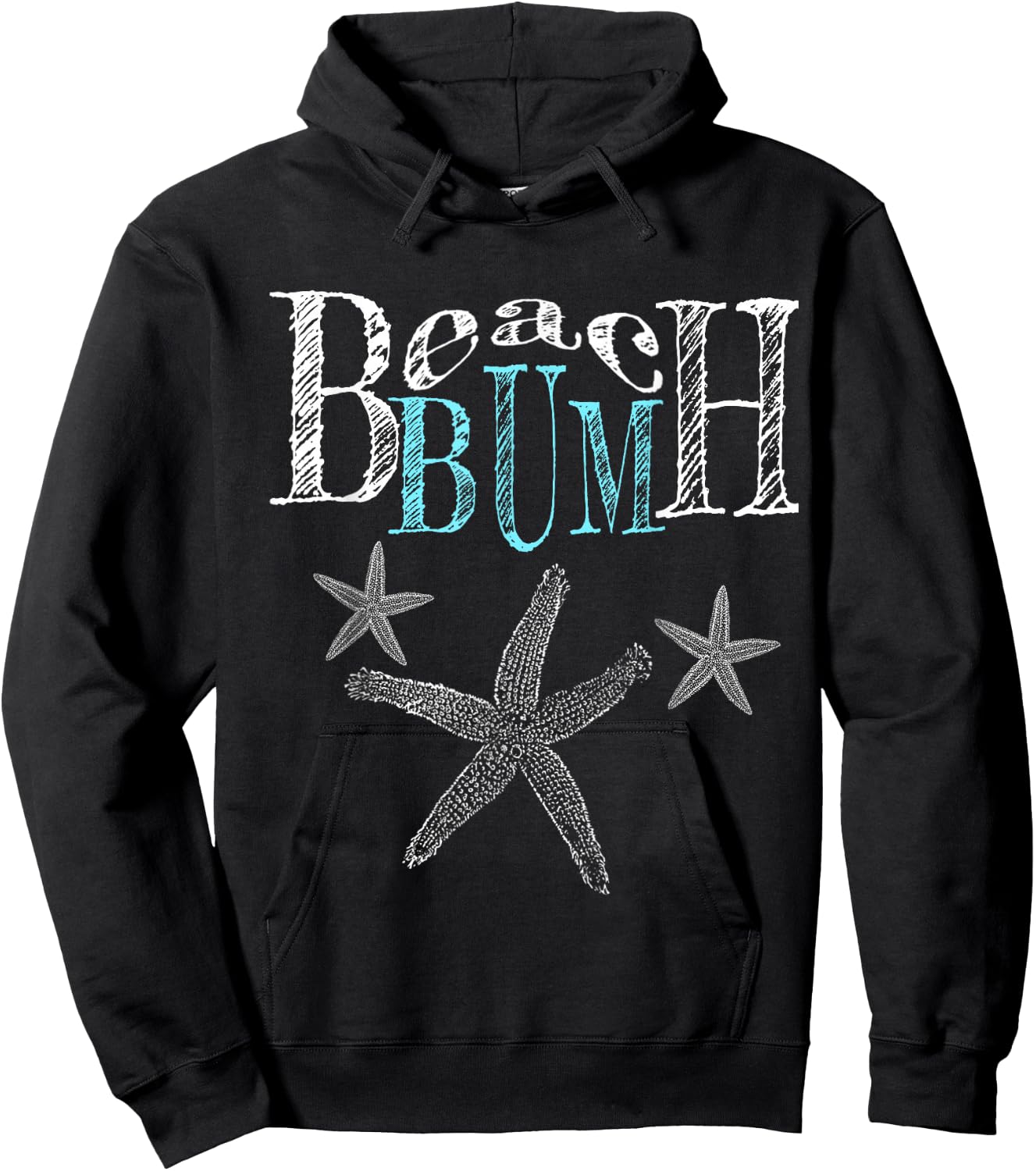 Funny Beach Bum Beachy Vacation Clothes Beachwear Hoodie - Hoodie | Black