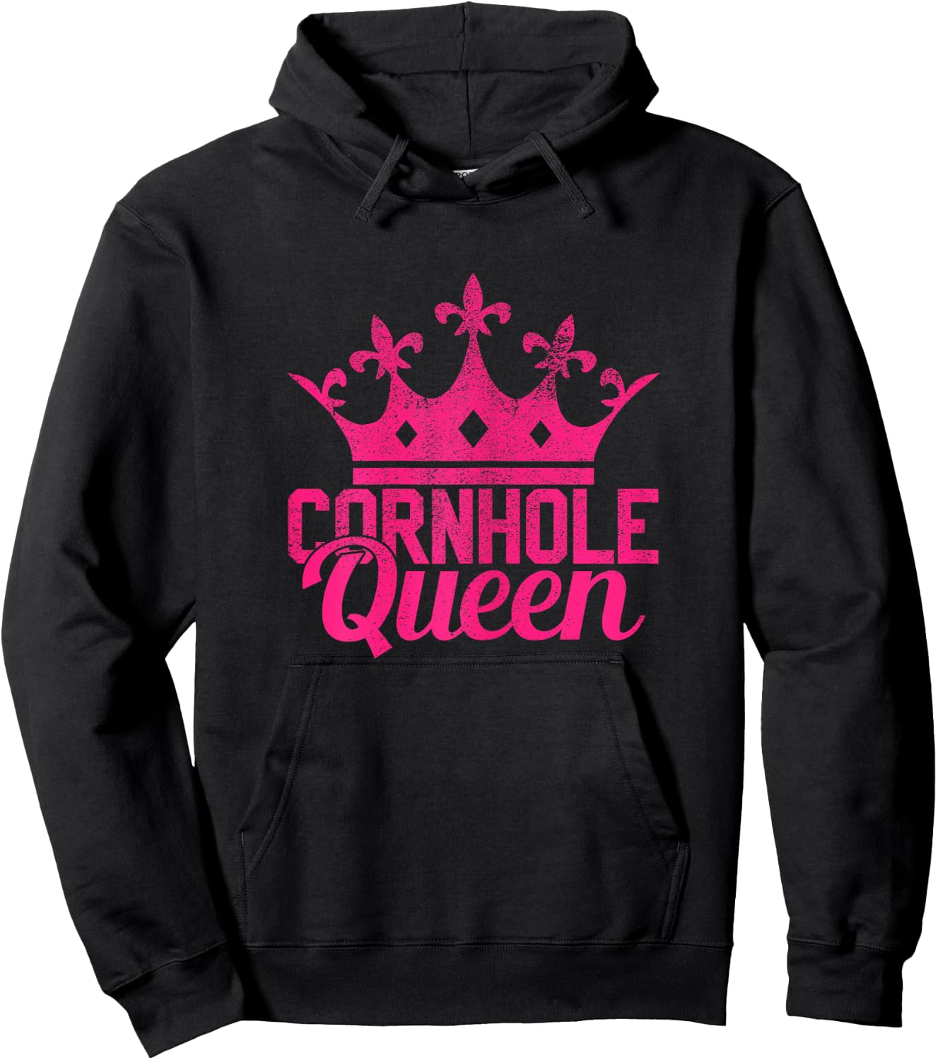 Cornhole Queen Corn Hole Funny Hoodie - Hoodie | Black