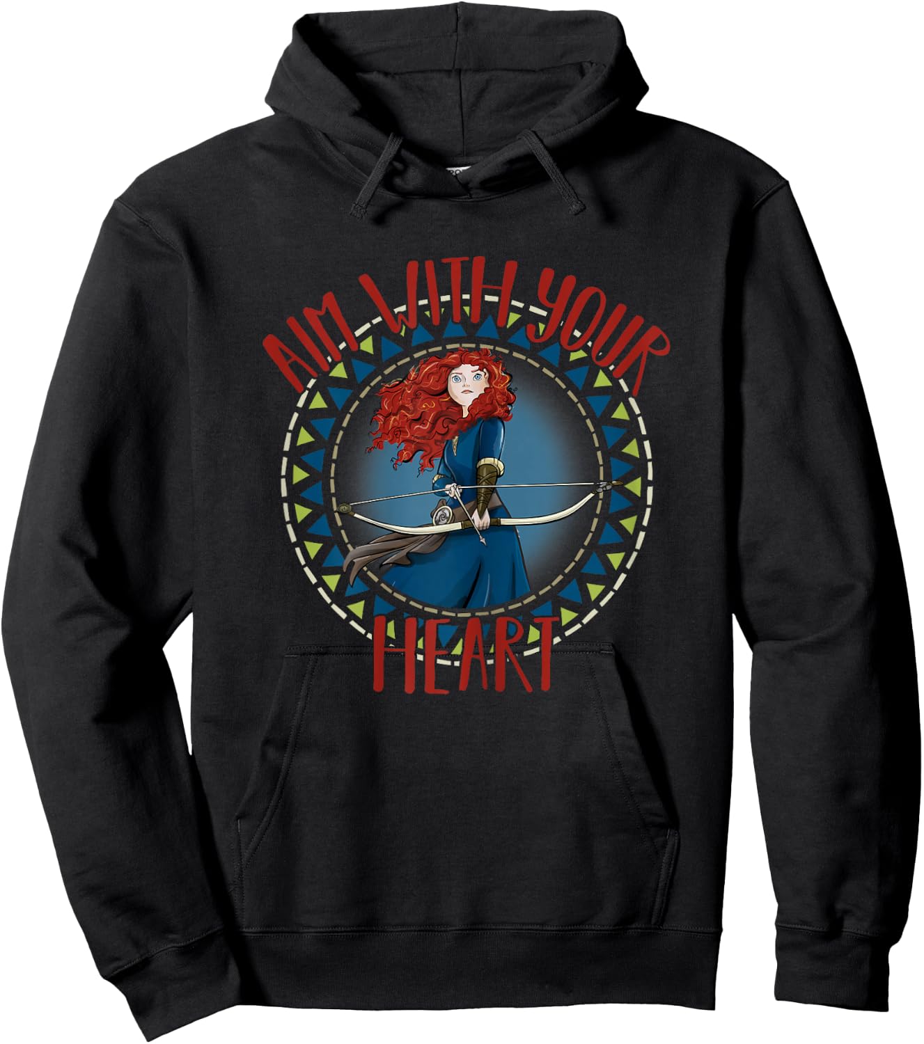 Disney Brave Merida Aim with Your Heart Graphic Hoodie - Hoodie | Black