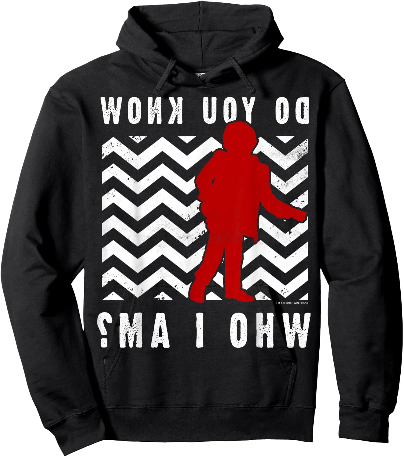 Twin Peaks Do You Know Who I Am Vintage Mystery Logo Hoodie - Hoodie | Black