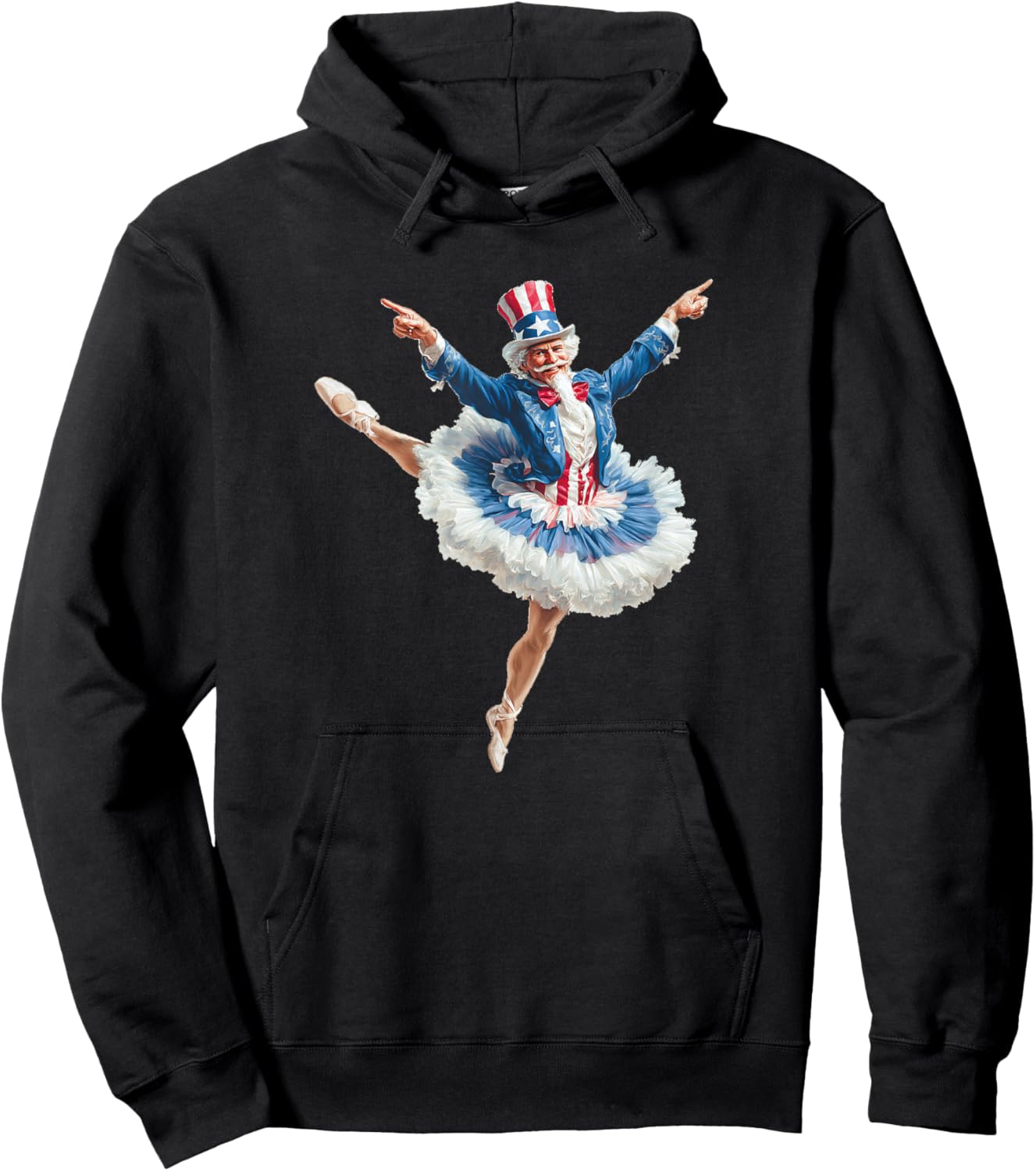 Funny Patriotic Dancer Costume for Ballerina Lovers Hoodie - Hoodie | Black