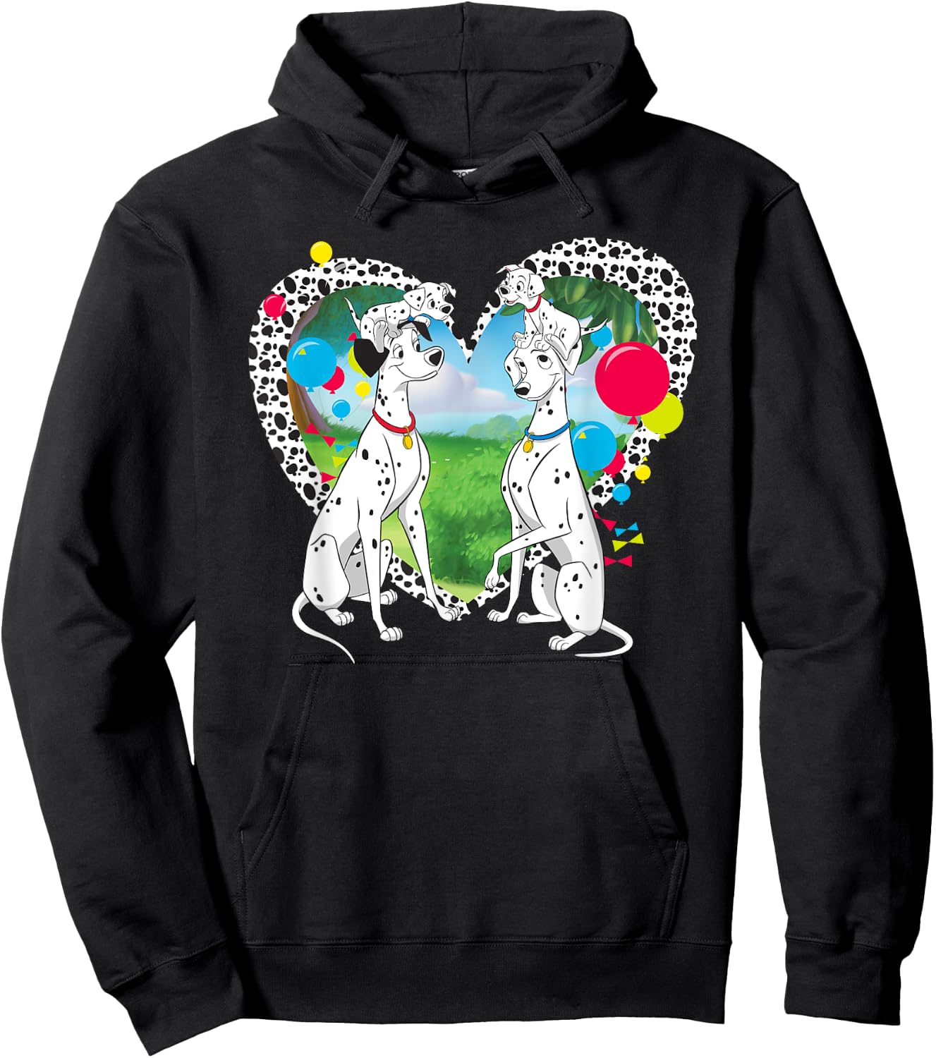 101 Dalmatians - Pongo and Perdita Hoodie - Hoodie | Black
