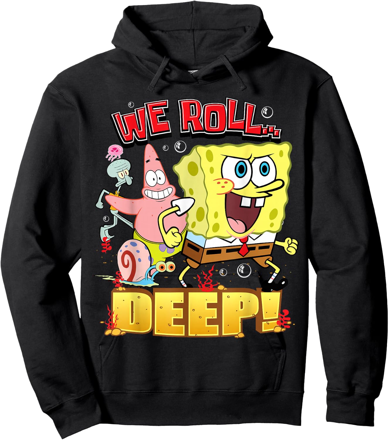 Spongebob Squarepants We Roll Deep! Hoodie - Hoodie | Black