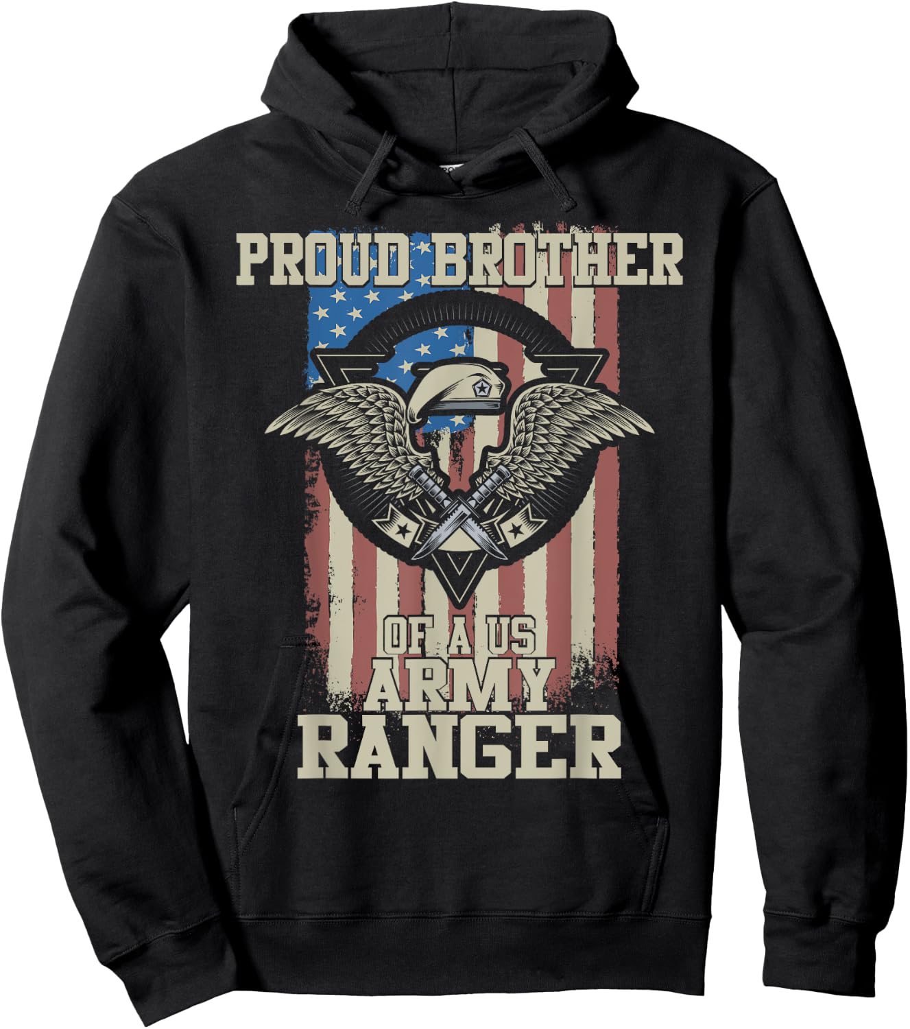 Proud Brother of US Army Ranger Hoodie - Hoodie | Black
