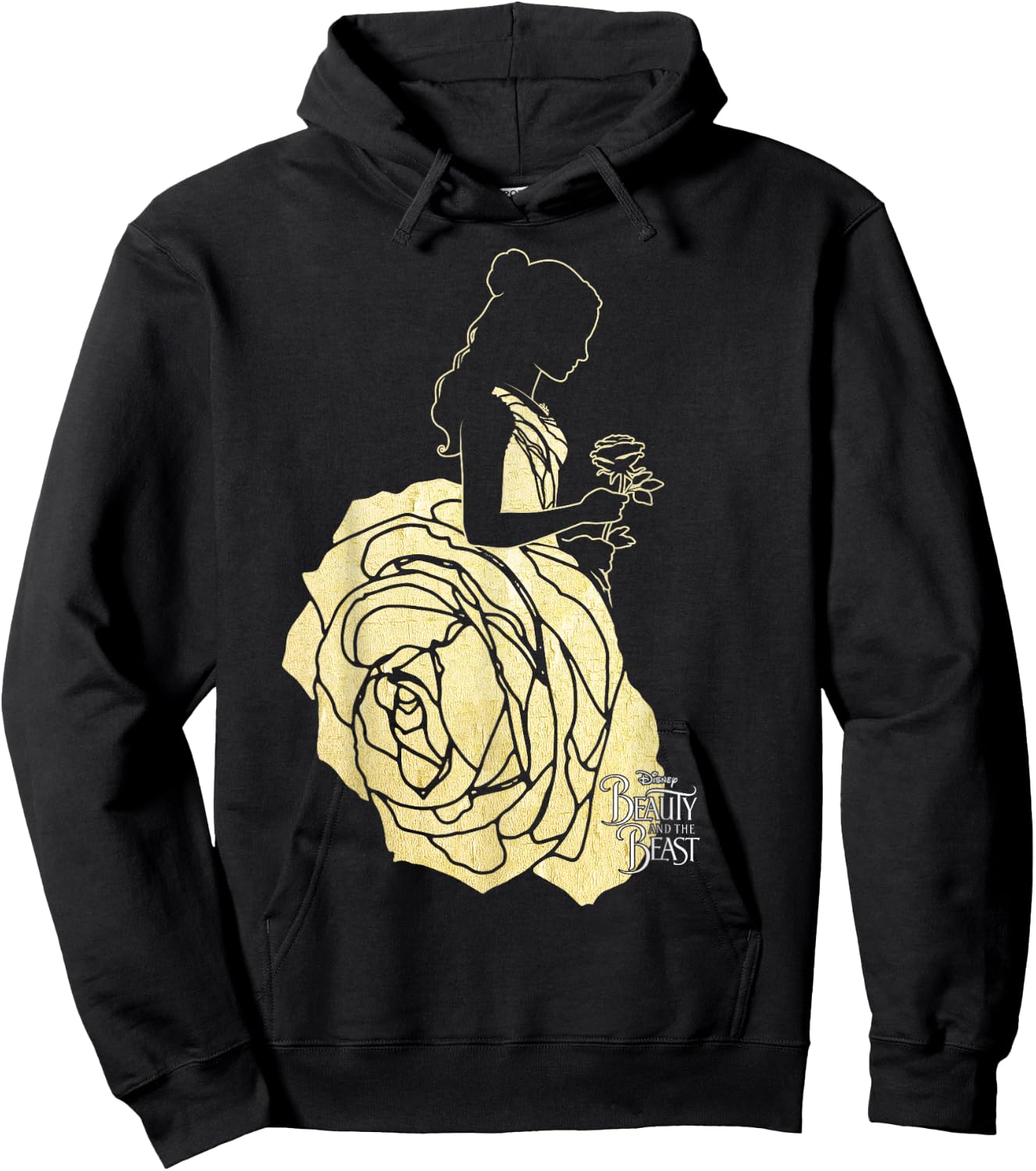 Disney Beauty & The Beast Belle Golden Dress Graphic Hoodie - Hoodie | Black
