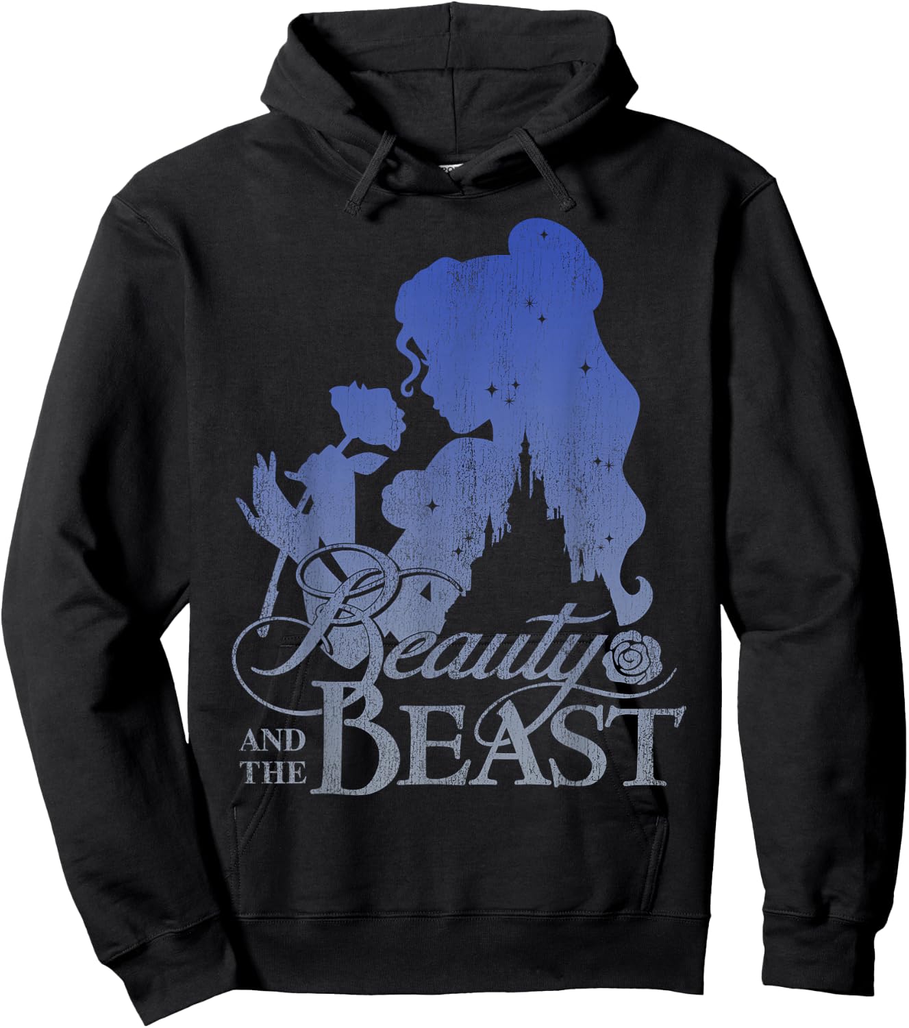 Disney Beauty & The Beast Belle Smell A Rose Profile Hoodie - Hoodie | Black