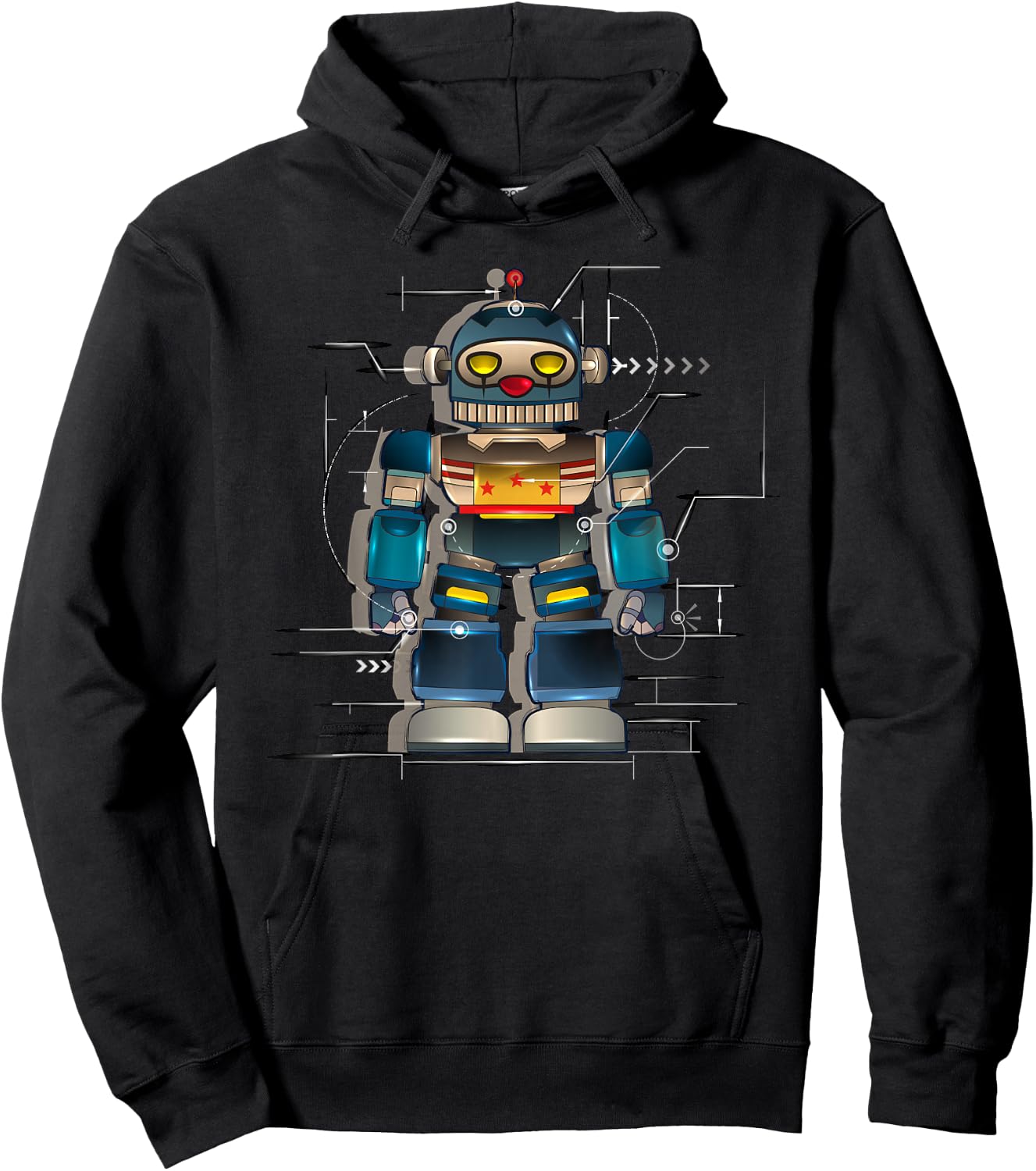 Robot Robotics Engineer Club AI Design Cool Hoodie - Hoodie | Black