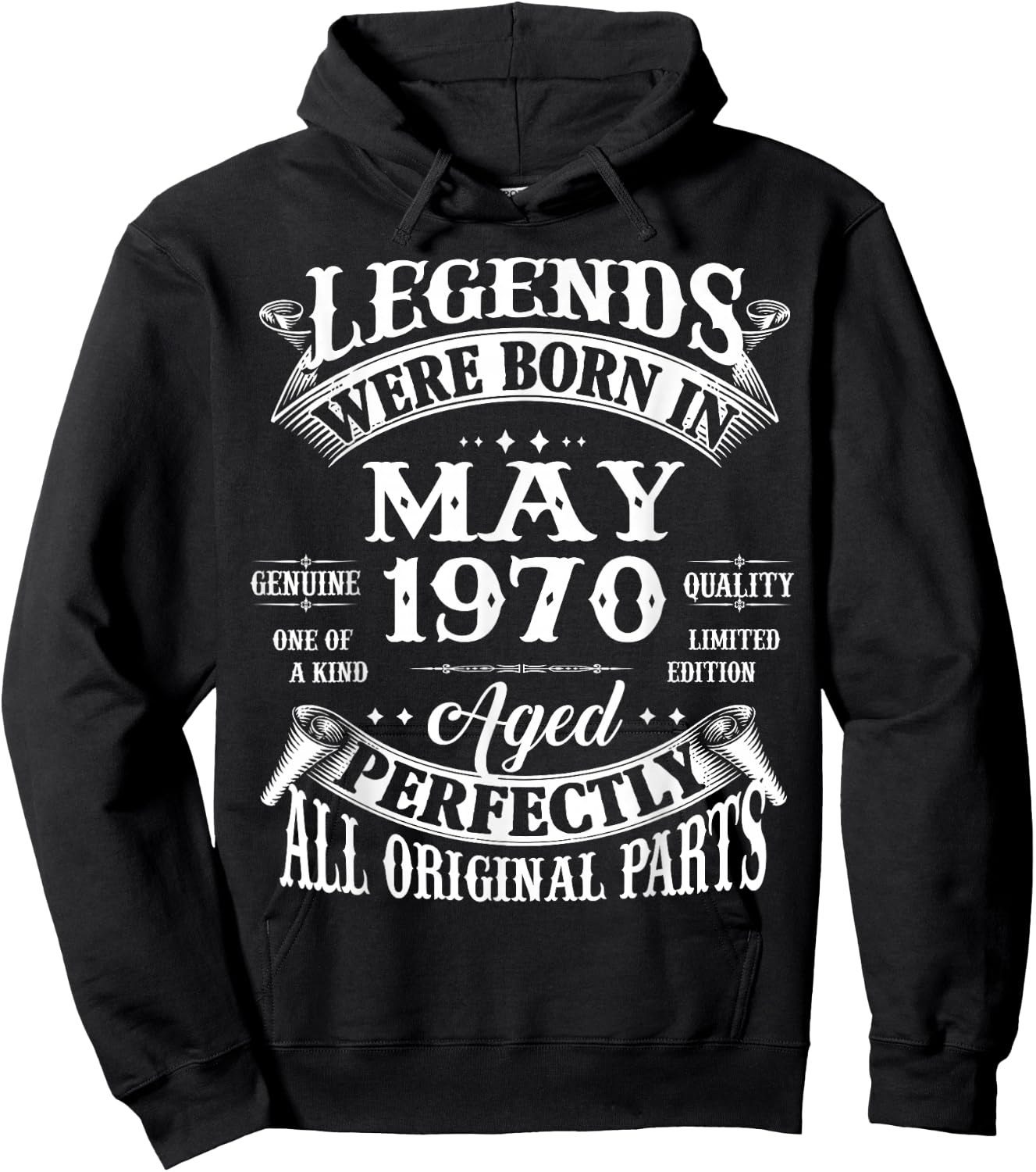 56th Birthday Legends Born In May 1970 56 Years Old Hoodie - Hoodie | Black