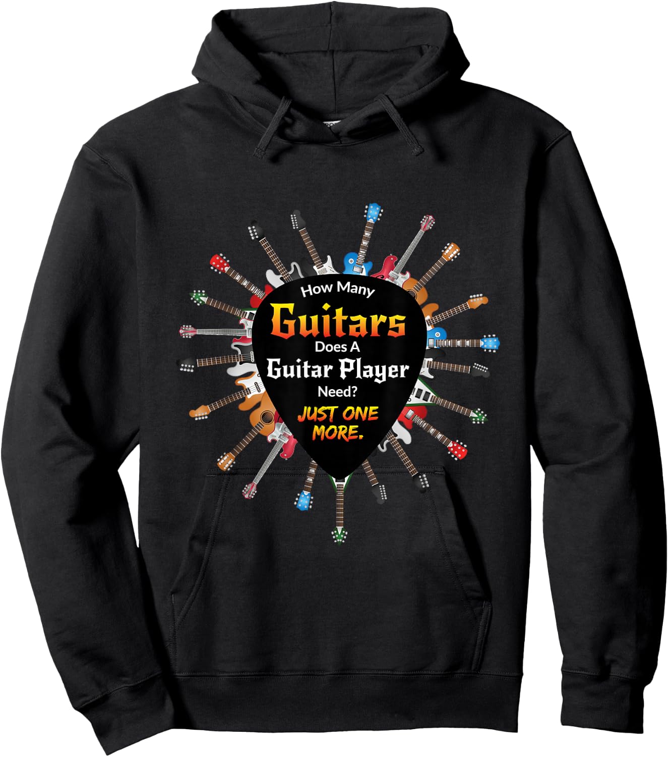 UAB KIDKIS Women's Guitar Themed - Black, Small Hoodie - Hoodie | Black