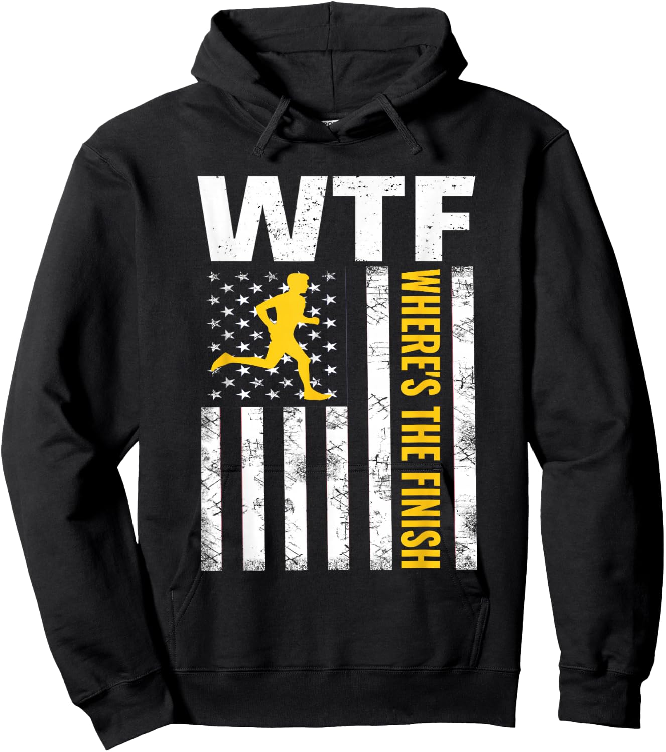 WTF Wheres The Finish Running Hoodie - Hoodie | Black