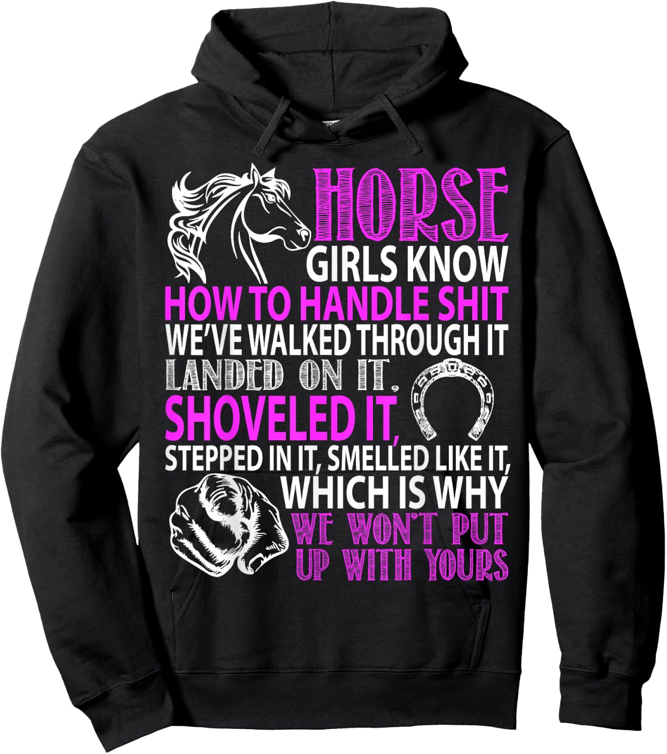 Horse Girls Know: Horse Gift Girls-Horse Lover Hoodie - Hoodie | Black