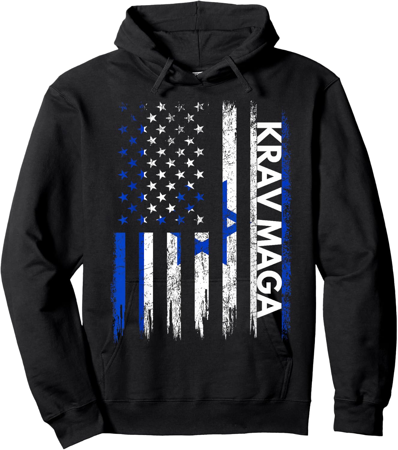 Krav MAGA Shirt Martial Arts Gifts Training Israeli Flag Hoodie - Hoodie | Black