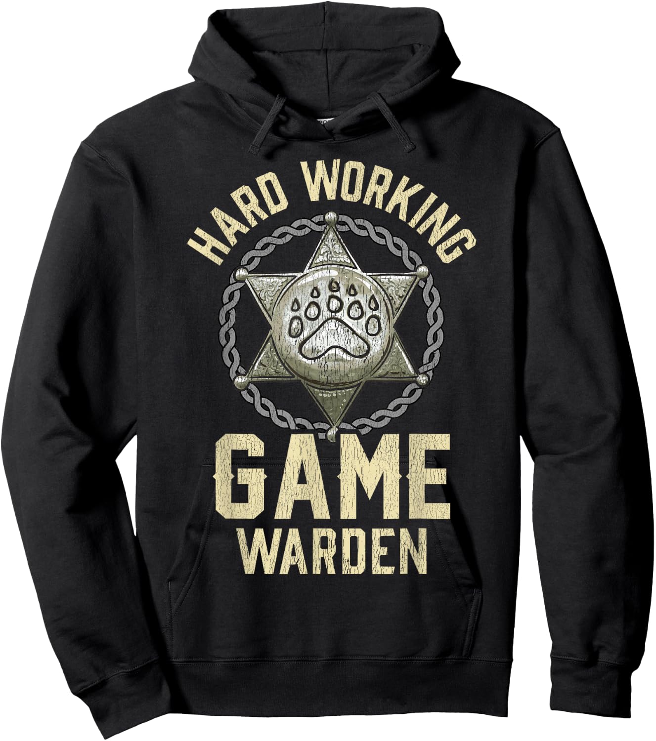 Game Warden Badge Fish Wildlife Game Warden Hoodie - Hoodie | Black