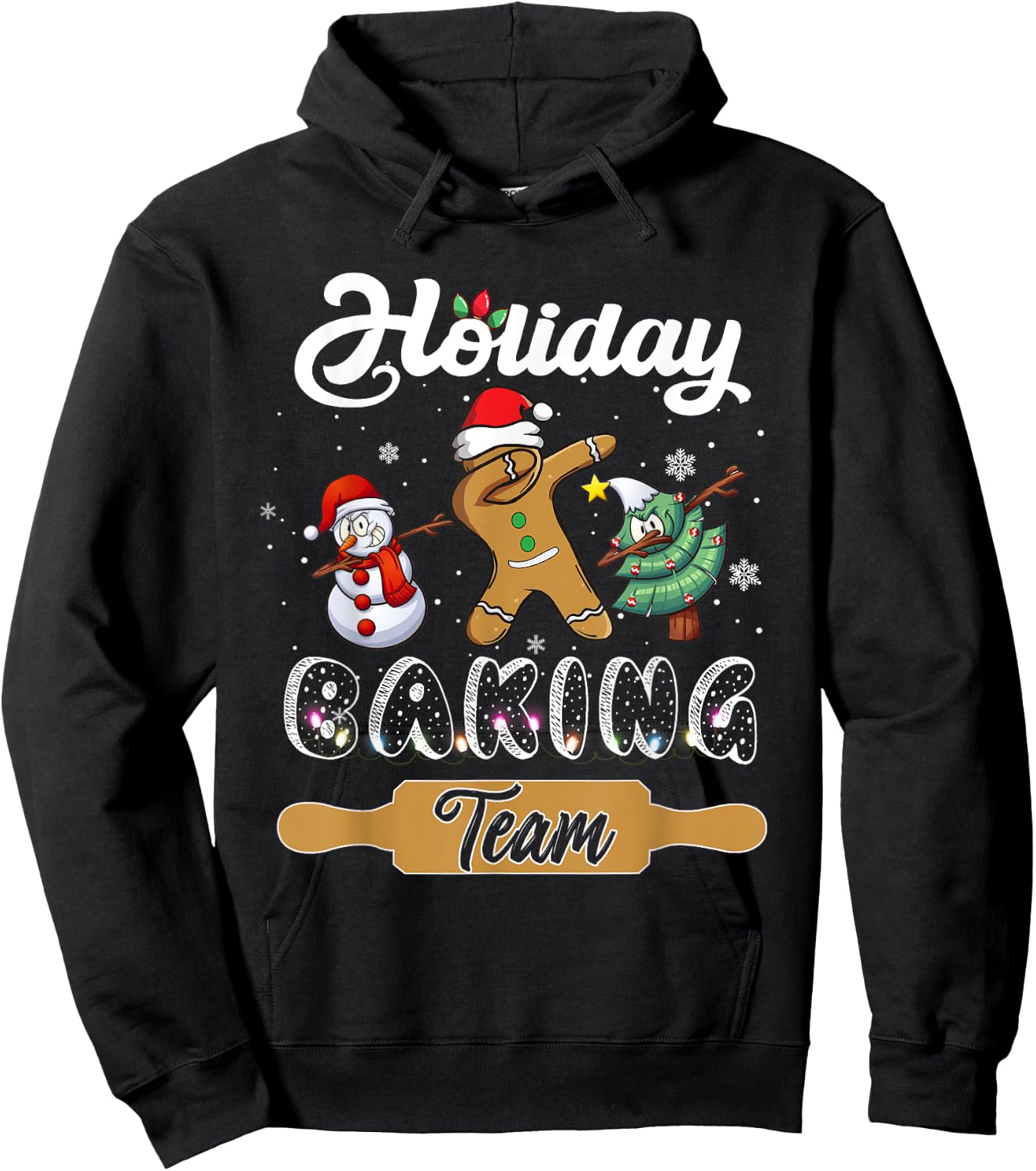 Funny Cookie Baking Team Dabbing Christmas Holiday Costume Hoodie - Hoodie | Black