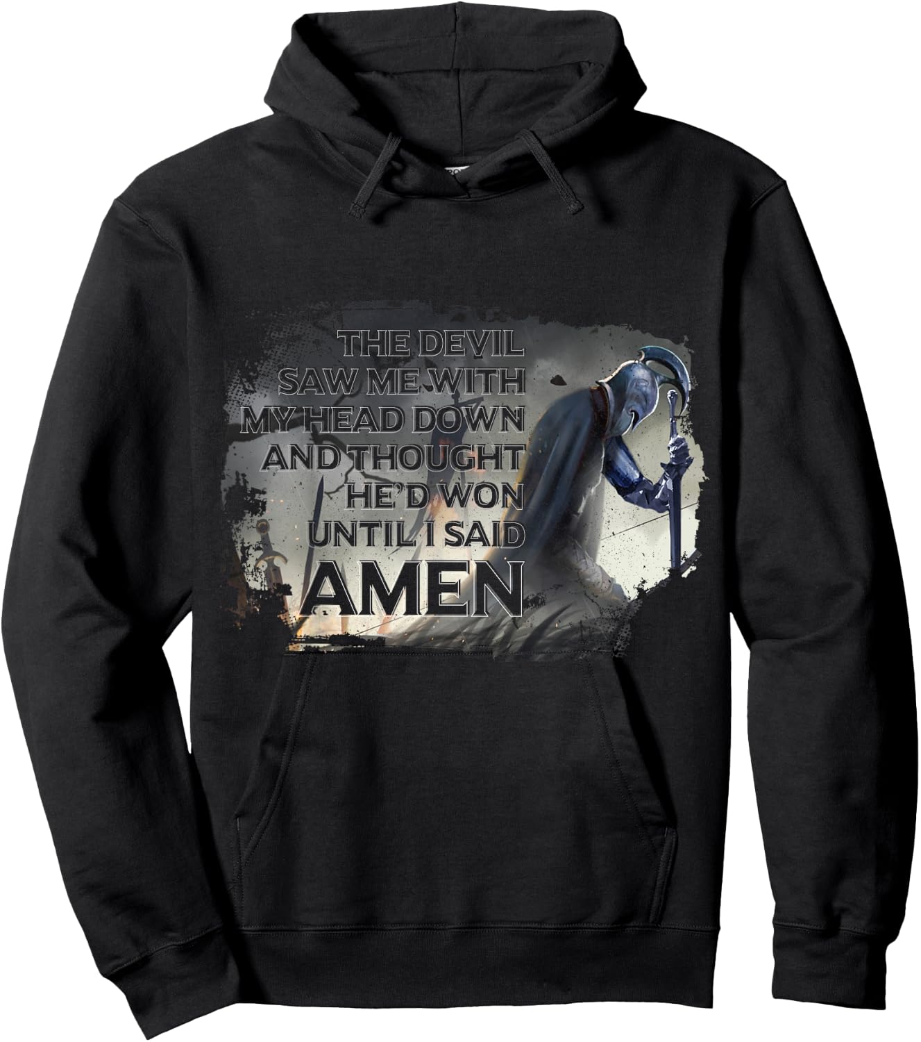 The Devil Saw Me With My Head Down Thought He'D Won Short Sleeve Hoodie - Hoodie | Black