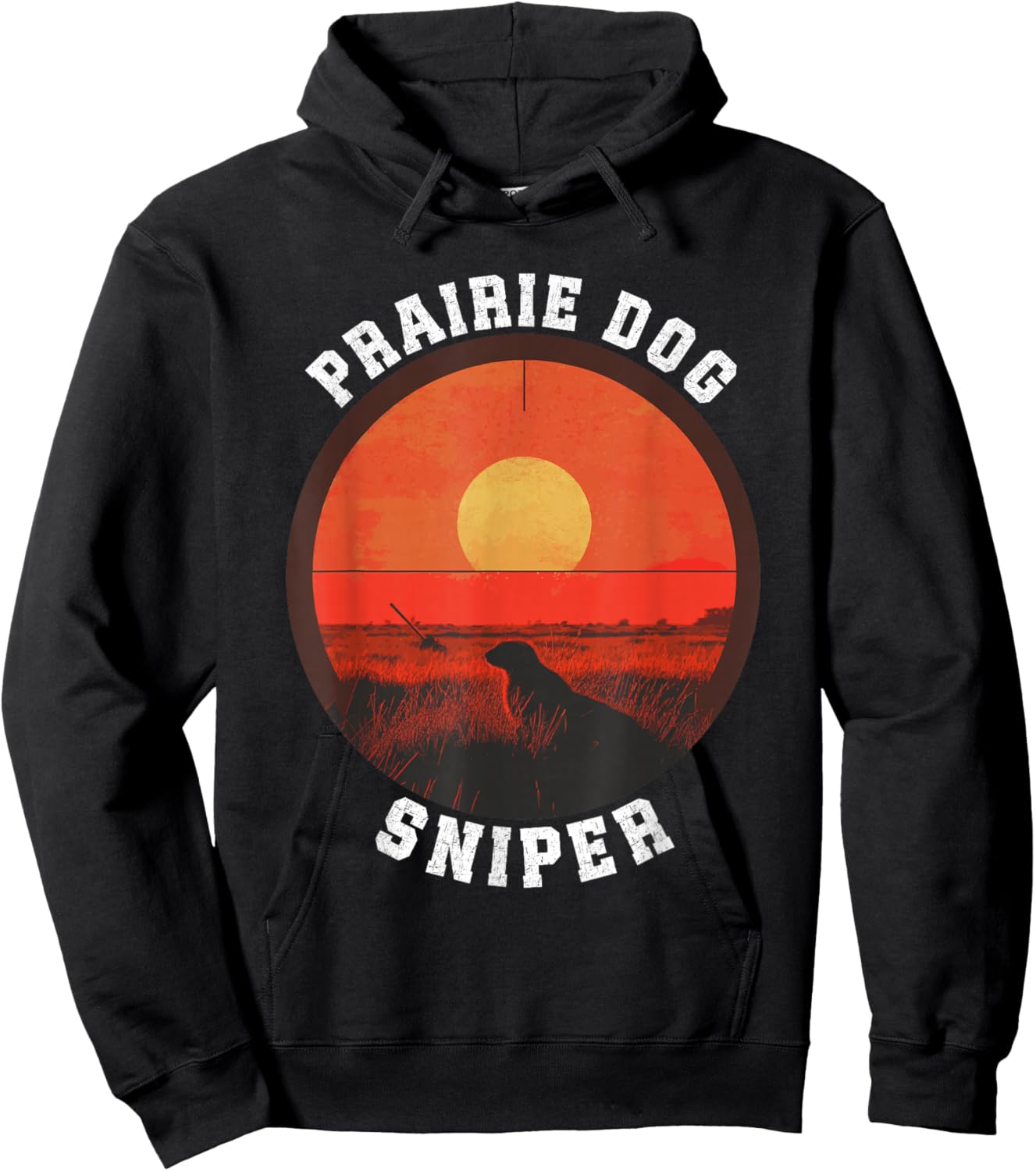 Crosshairs Sniper Prairie Dog Hunting Hoodie - Hoodie | Black