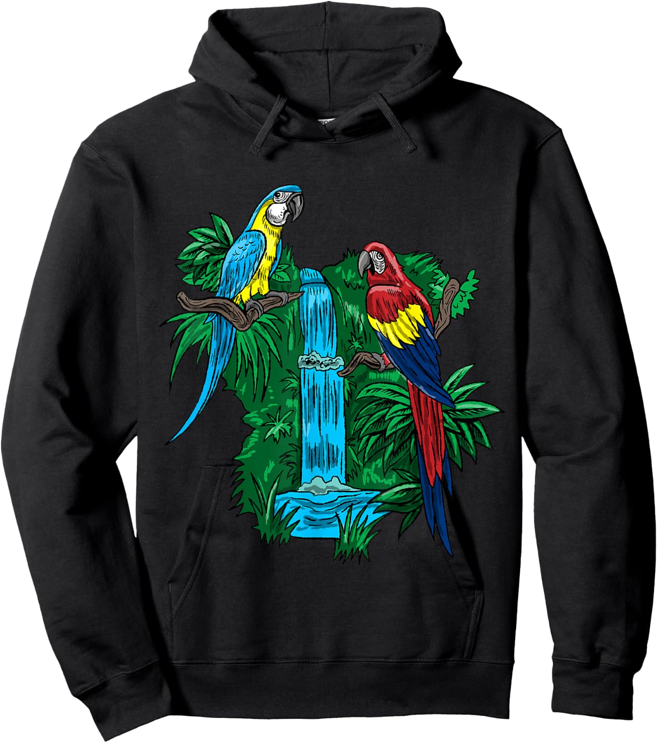Parrot Funny Tropical Bird Cool Jungle Animal Gift Hoodie - Hoodie | Black