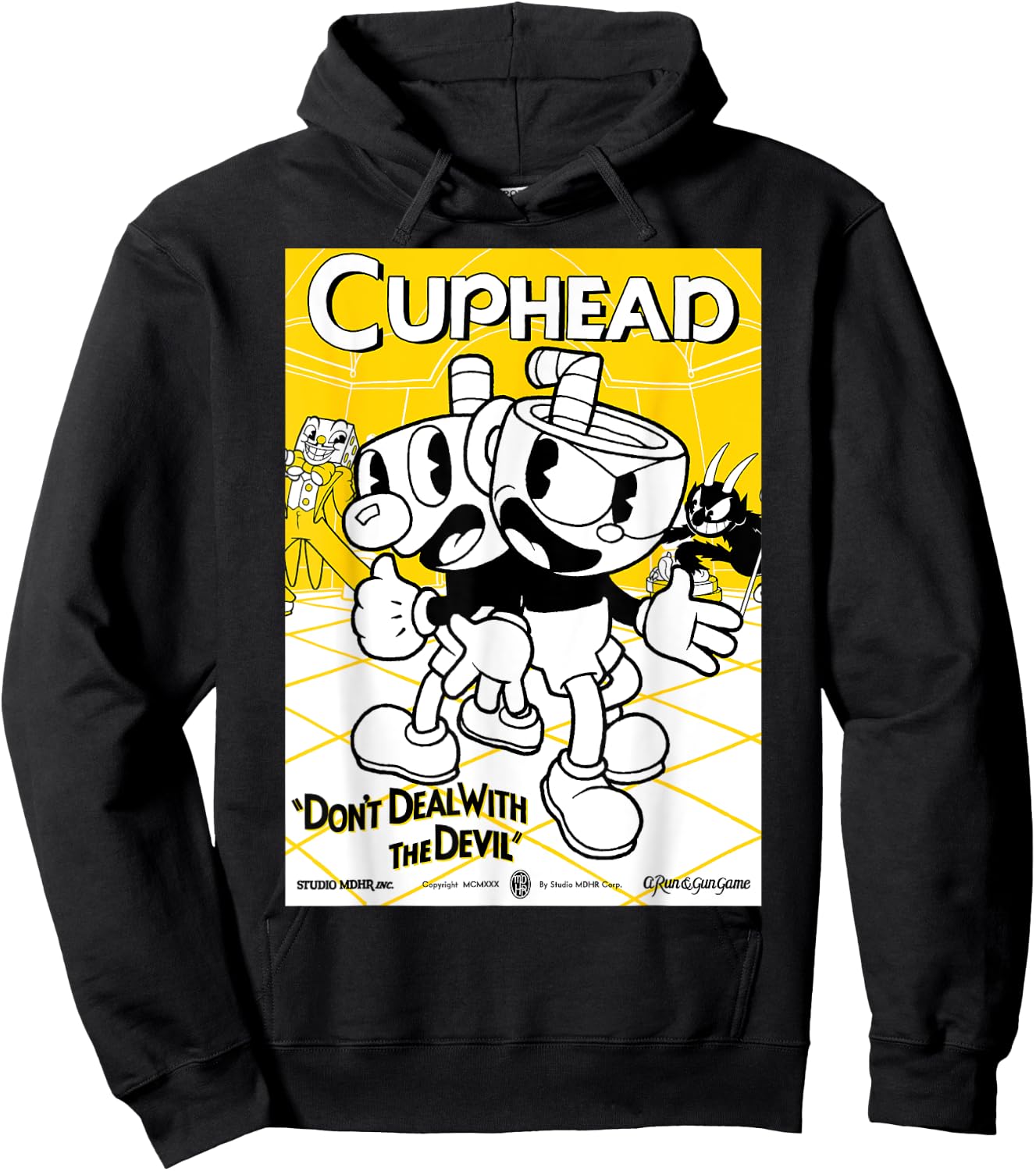 Cuphead Don't Deal With The Devil Poster Hoodie - Hoodie | Black