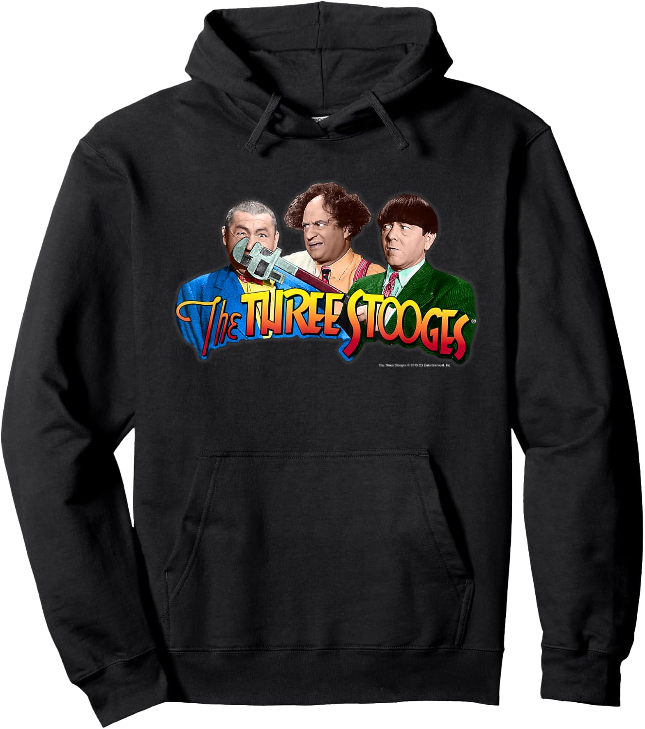 TTS- The Three Stooges: Wrench Logo Hoodie - Hoodie | Black
