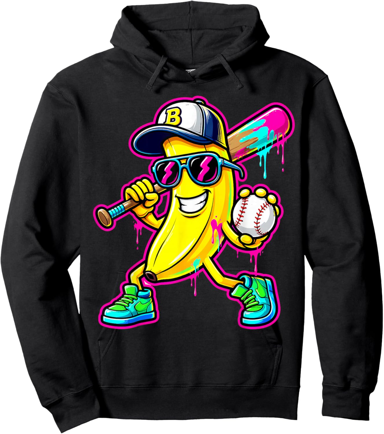 Banana Lovers Bananas Drip Men Women Boys Kids Hoodie - Hoodie | Black