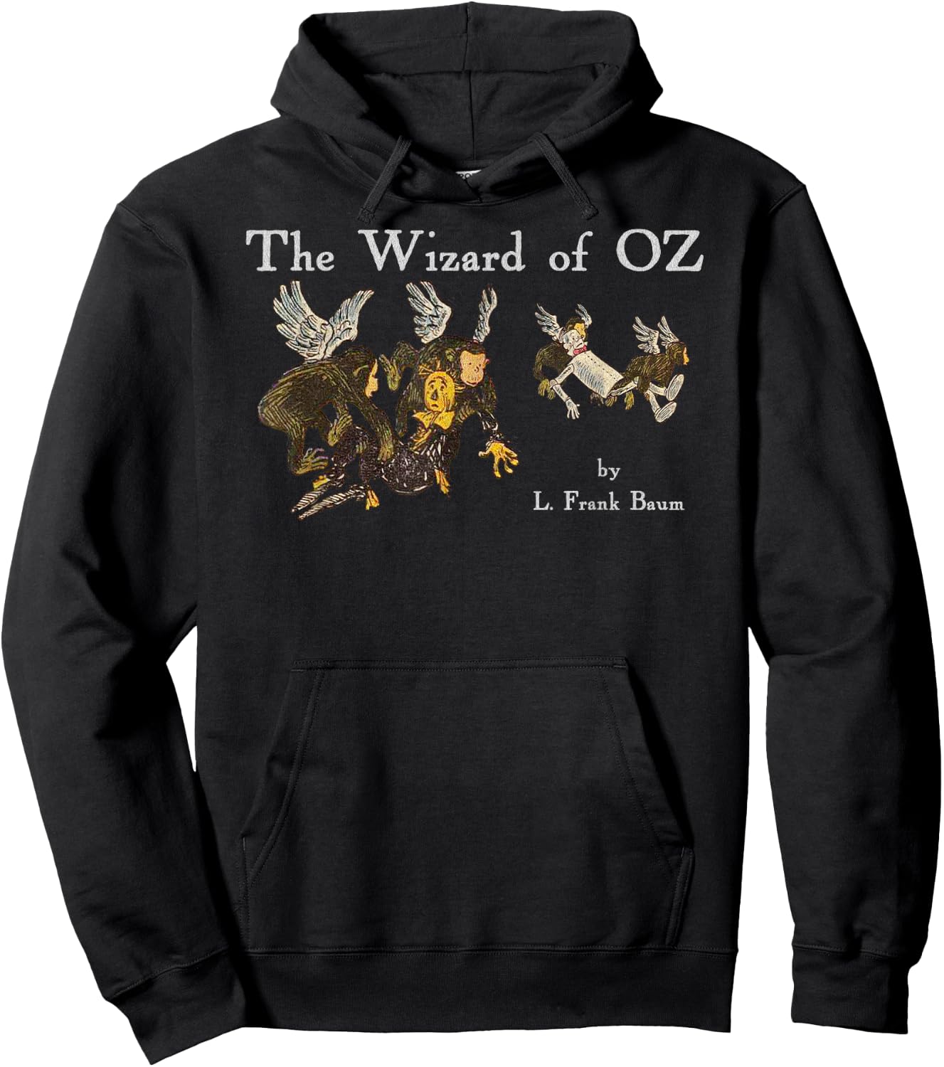 Oz Flying Monkeys Wizard of OZ Shirt-Scarecrow & Tin Man Hoodie - Hoodie | Black