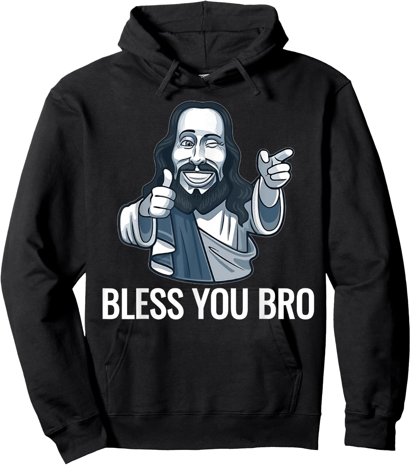 Jesus Christ Graphic God Bless You Bro funny shirts Hoodie - Hoodie | Black