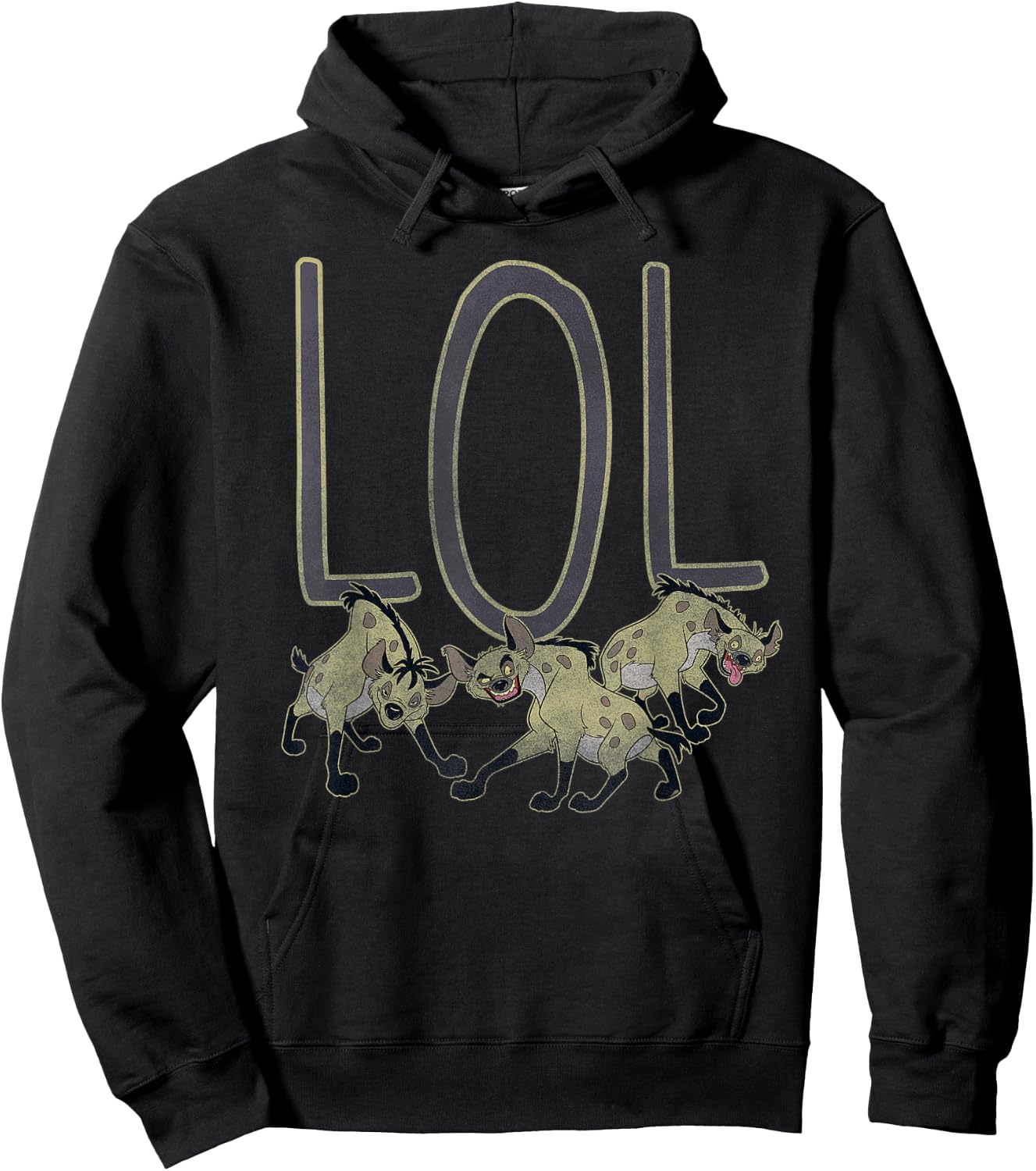Disney The Lion King LOL Laughing Hyenas Group Vintage Hoodie - Hoodie | Black