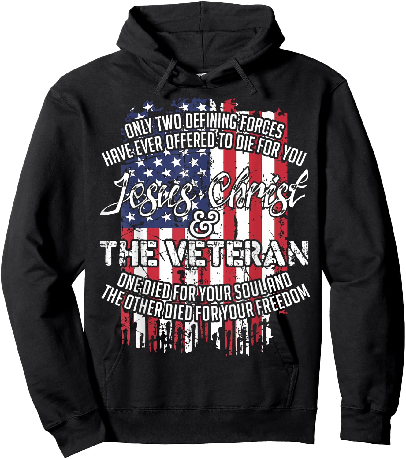 Jesus Christ And The Veteran Hoodie - Hoodie | Black