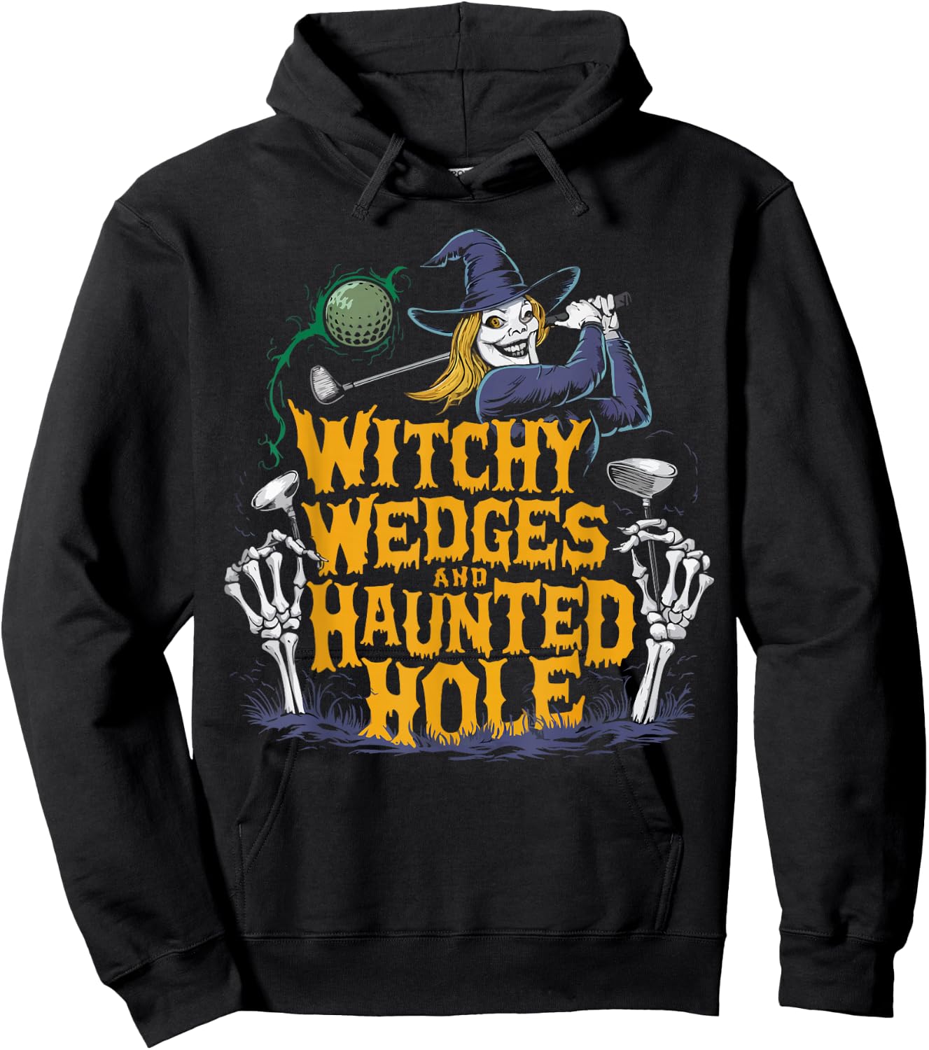 Golf Halloween Spooky Golf Player GolferTrick Or Treat Hoodie - Hoodie | Black