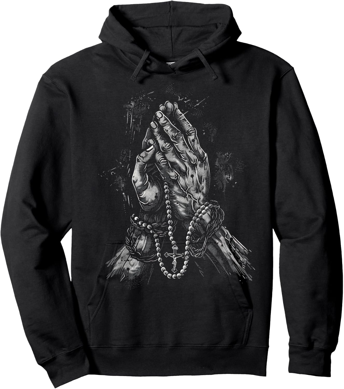 Christianity Praying Hands Rosary Praying hands Hoodie - Hoodie | Black