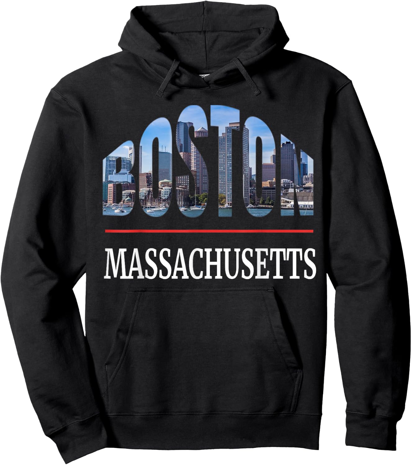 Boston Massachusetts City Photography Vacation Souvenir Hoodie - Hoodie | Black