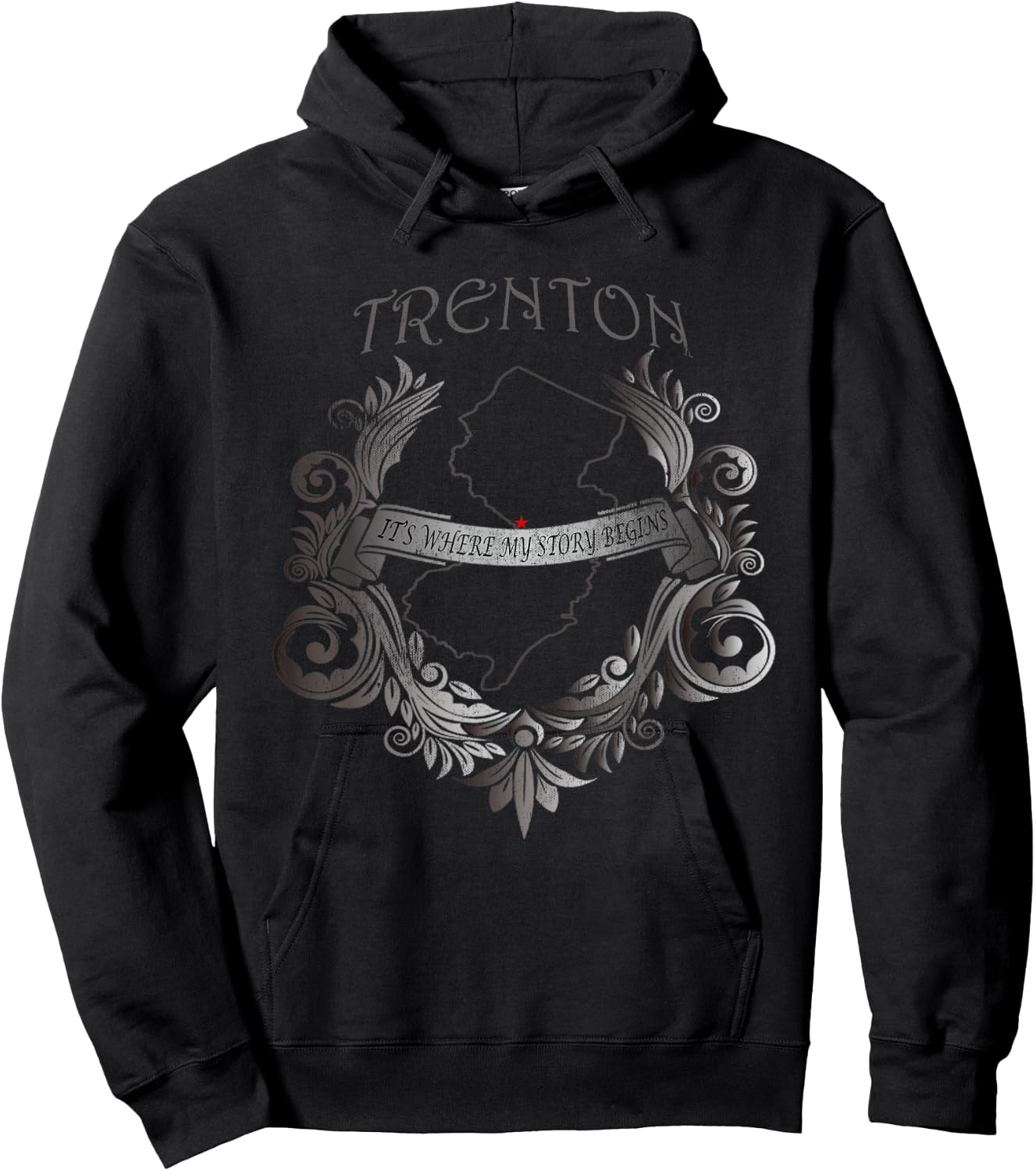 Trenton NJ New Jersey It's Where My Story Begins Hoodie - Hoodie | Black