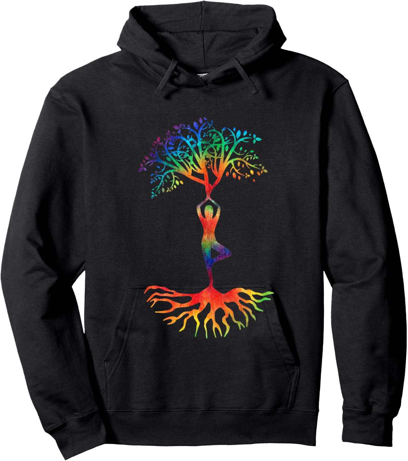 Tie Dye Gaia Mother Earth Tie Dyed Connection Unity T Shirt Hoodie - Hoodie | Black