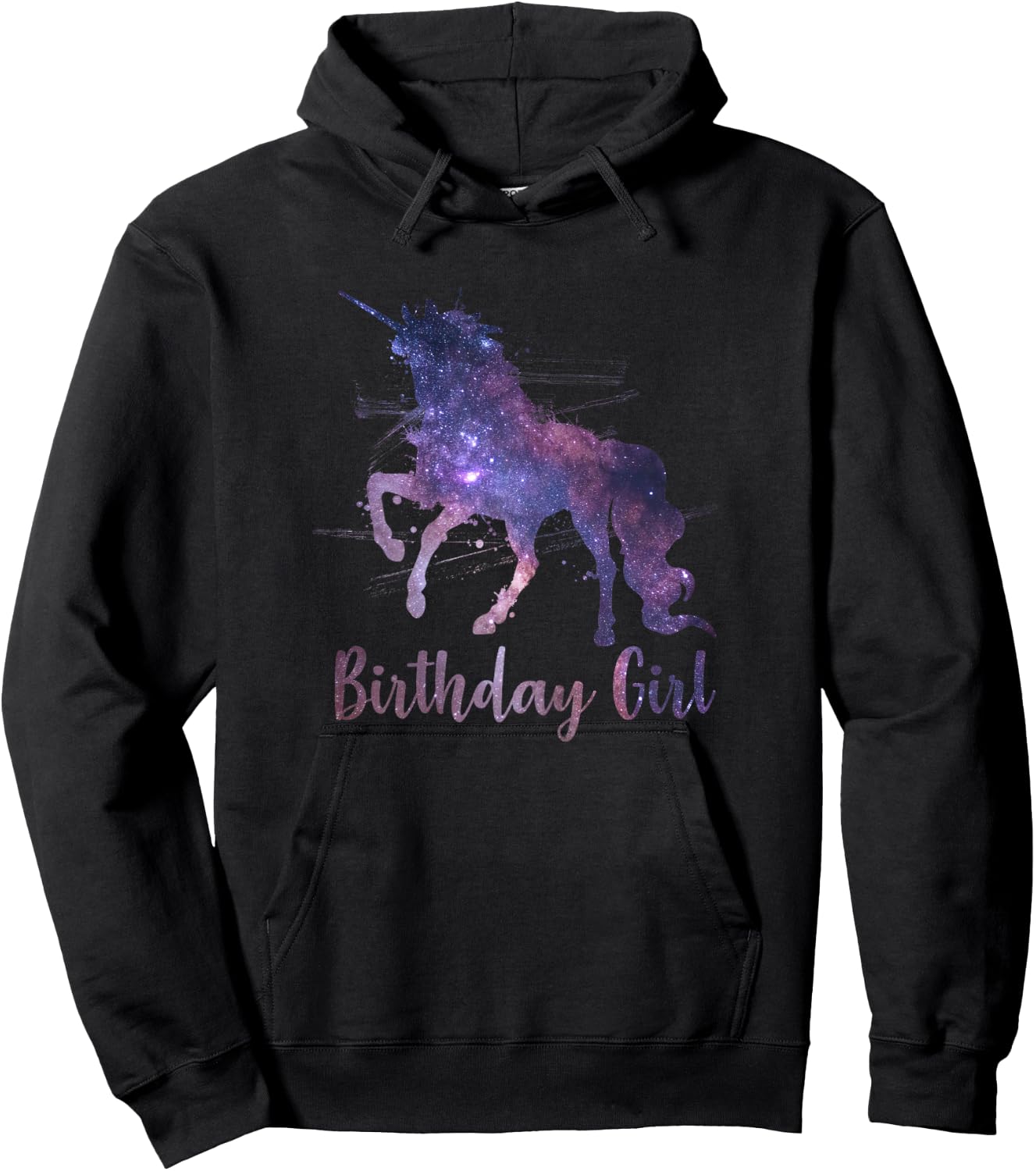 Unicorn Space Design Birthday Shirt Gift Stars Hoodie - Hoodie | Black