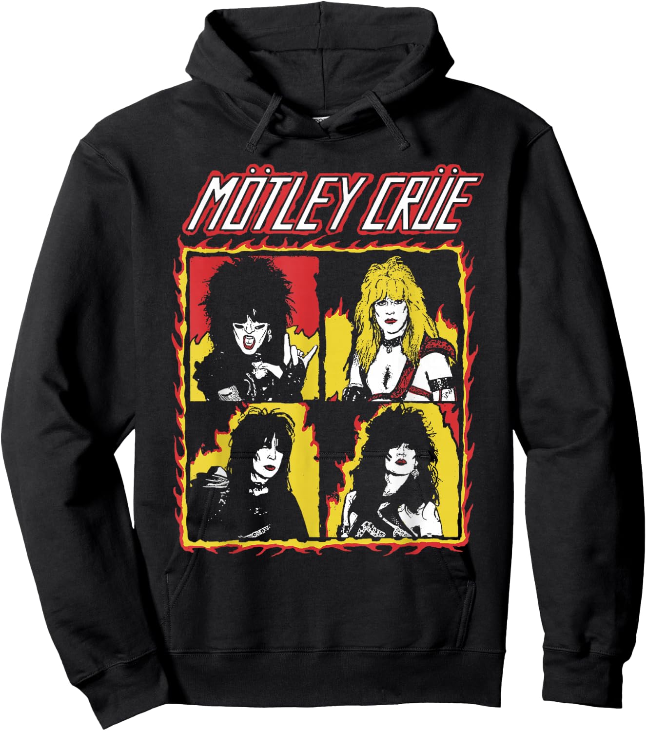 Mötley Crüe Shout At The Devil (Flames) Hoodie - Hoodie | Black