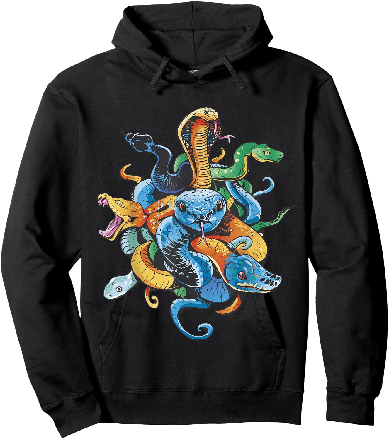 Snake Animal Motif Reptiles Animal Snake Hoodie - Hoodie | Black