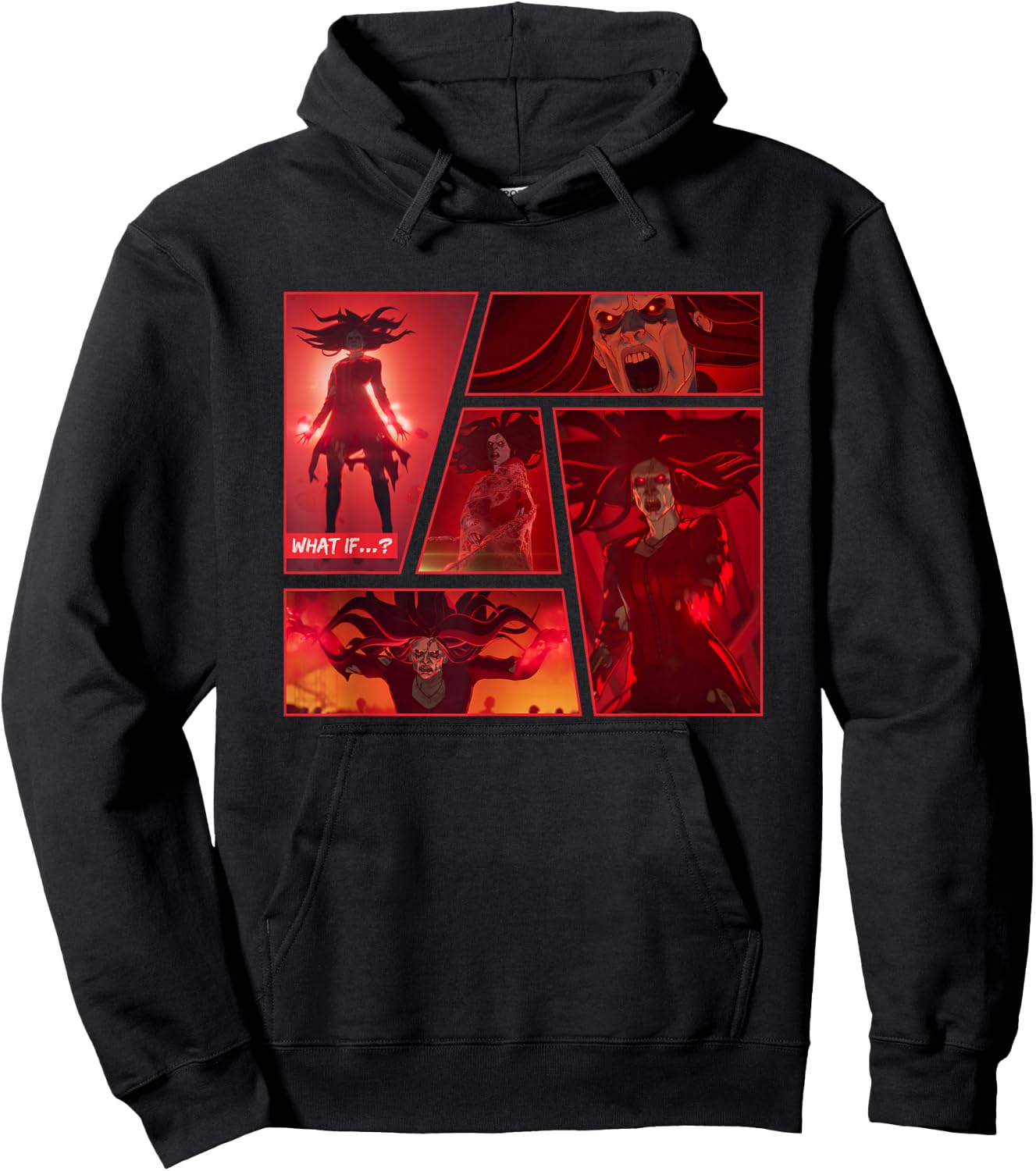 Marvel What IF...? Zombie Wanda Maximoff Panel Hoodie - Hoodie | Black
