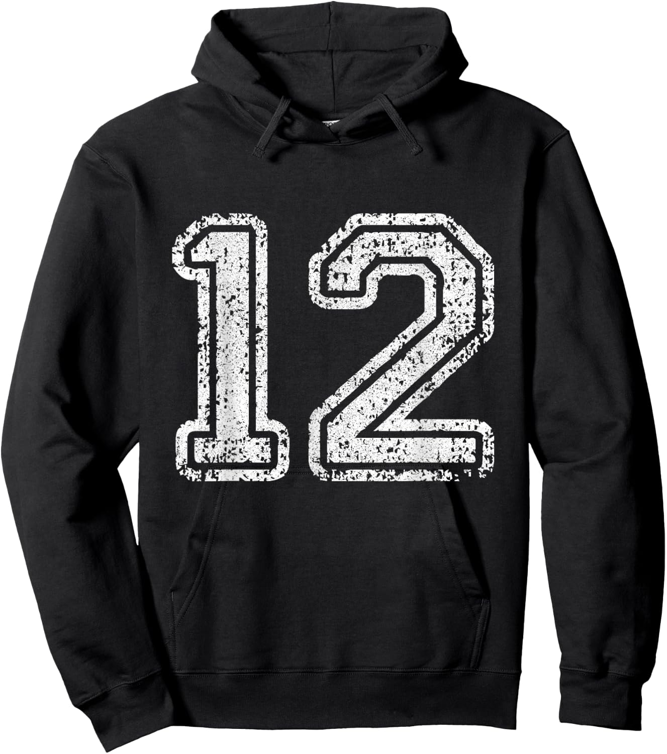 Jersey Number 12 Twelve Football Number Sport Gift Hoodie - Hoodie | Black