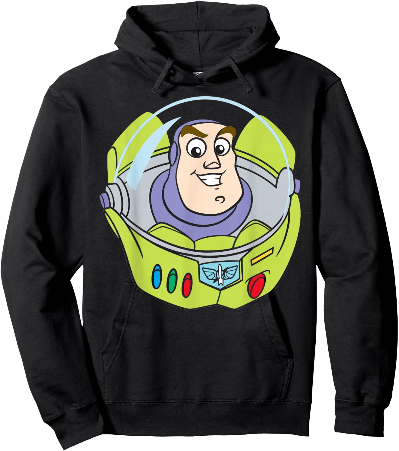 Disney Pixar Toy Story Buzz Lightyear Big Face Hoodie - Hoodie | Black