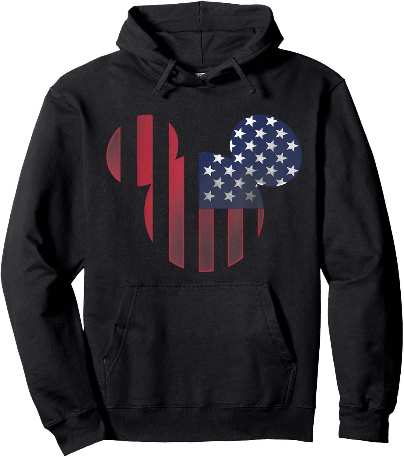 Disney Mickey Mouse Americana Ears Shape Hoodie - Hoodie | Black