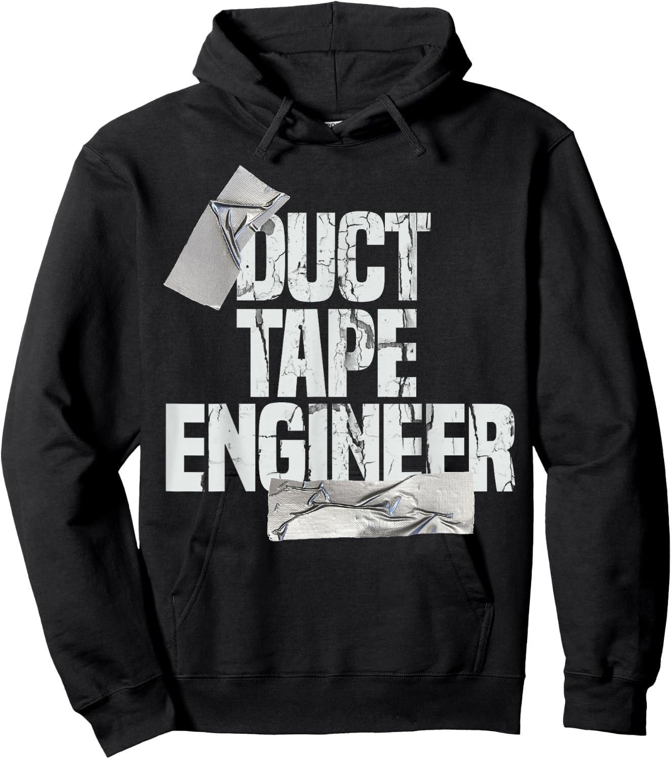 Duct Tape Shirt Dad Grandpa Funny Duct Tape Engineer Gift Hoodie - Hoodie | Black