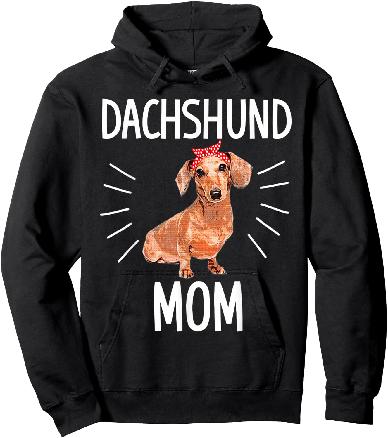 Dachshund mom cute Dotson doxie wiener dog owner lover gift Hoodie - Hoodie | Black