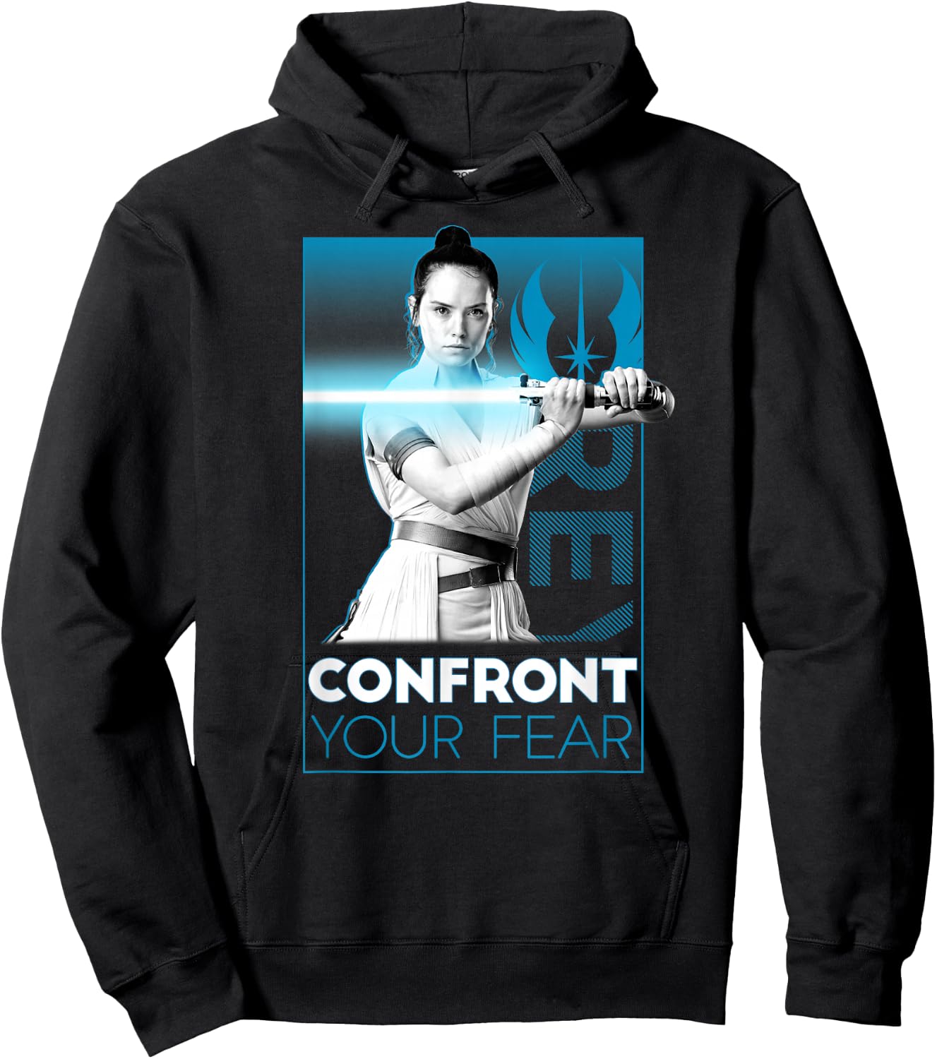 Star Wars: The Rise Of Skywalker Rey Confront Your Fears Hoodie - Hoodie | Black