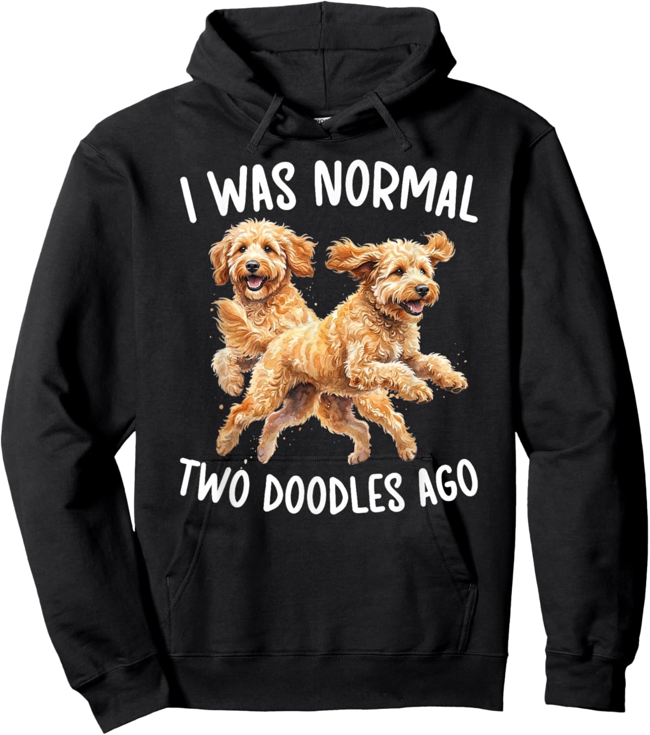 Two Doodles Ago Doodle Owner Goldendoodle Lover Hoodie - Hoodie | Black