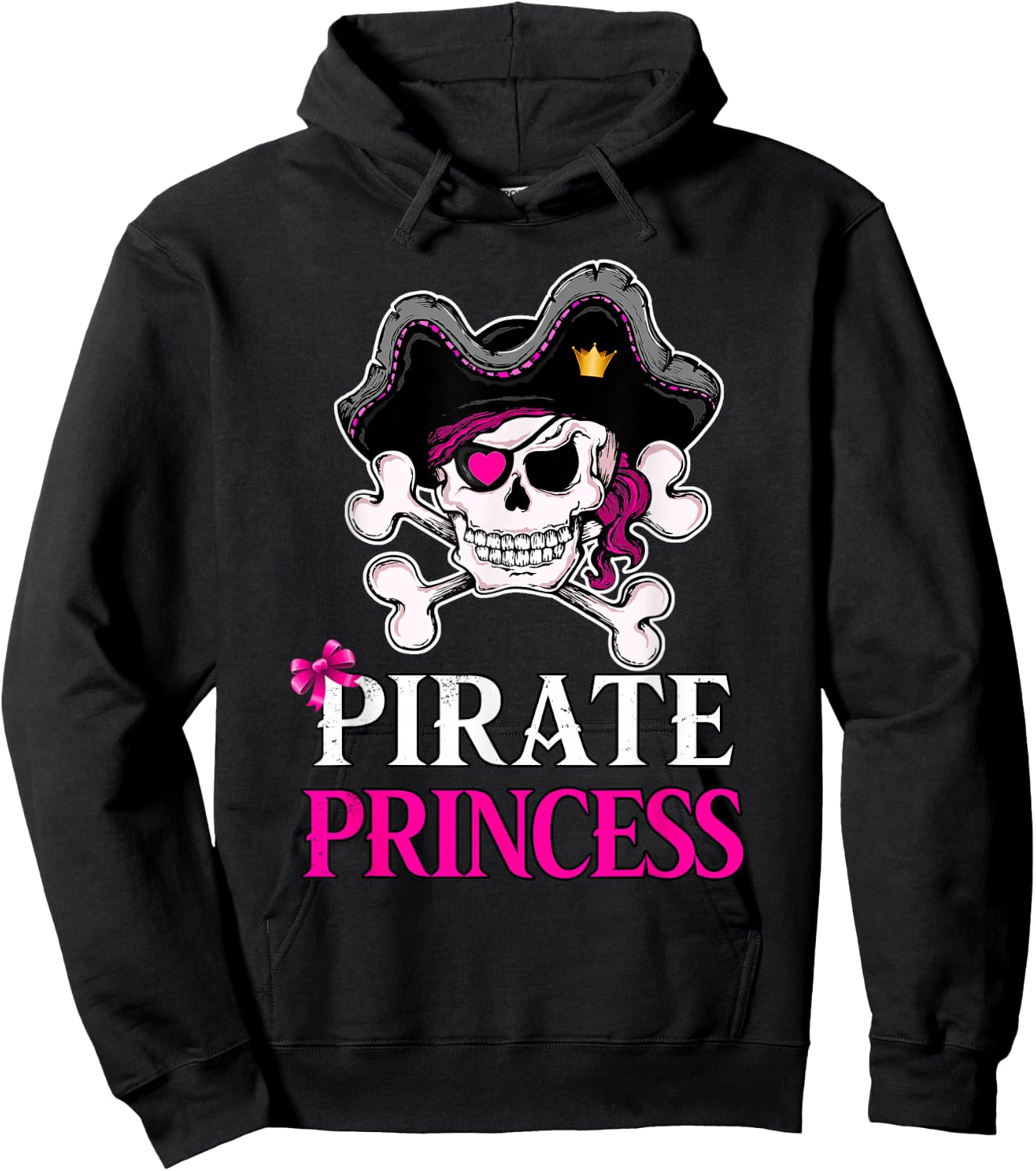 Pirate Princess Crossbones Jolly Roger Flag Pirate Hoodie - Hoodie | Black