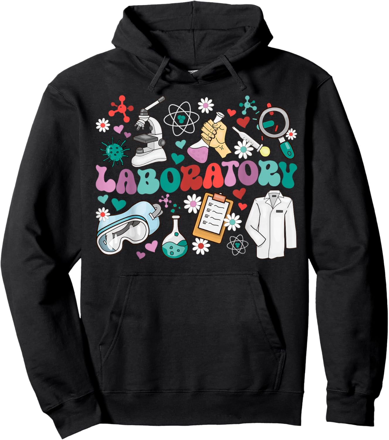 Laboratory Groovy Lab Technologist Laboratory Technician Hoodie - Hoodie | Black