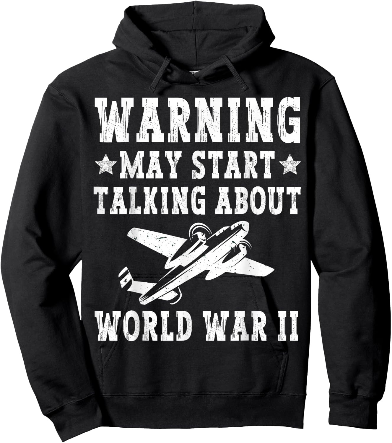 Warning May Start Talking About WW2 World War II Hoodie - Hoodie | Black